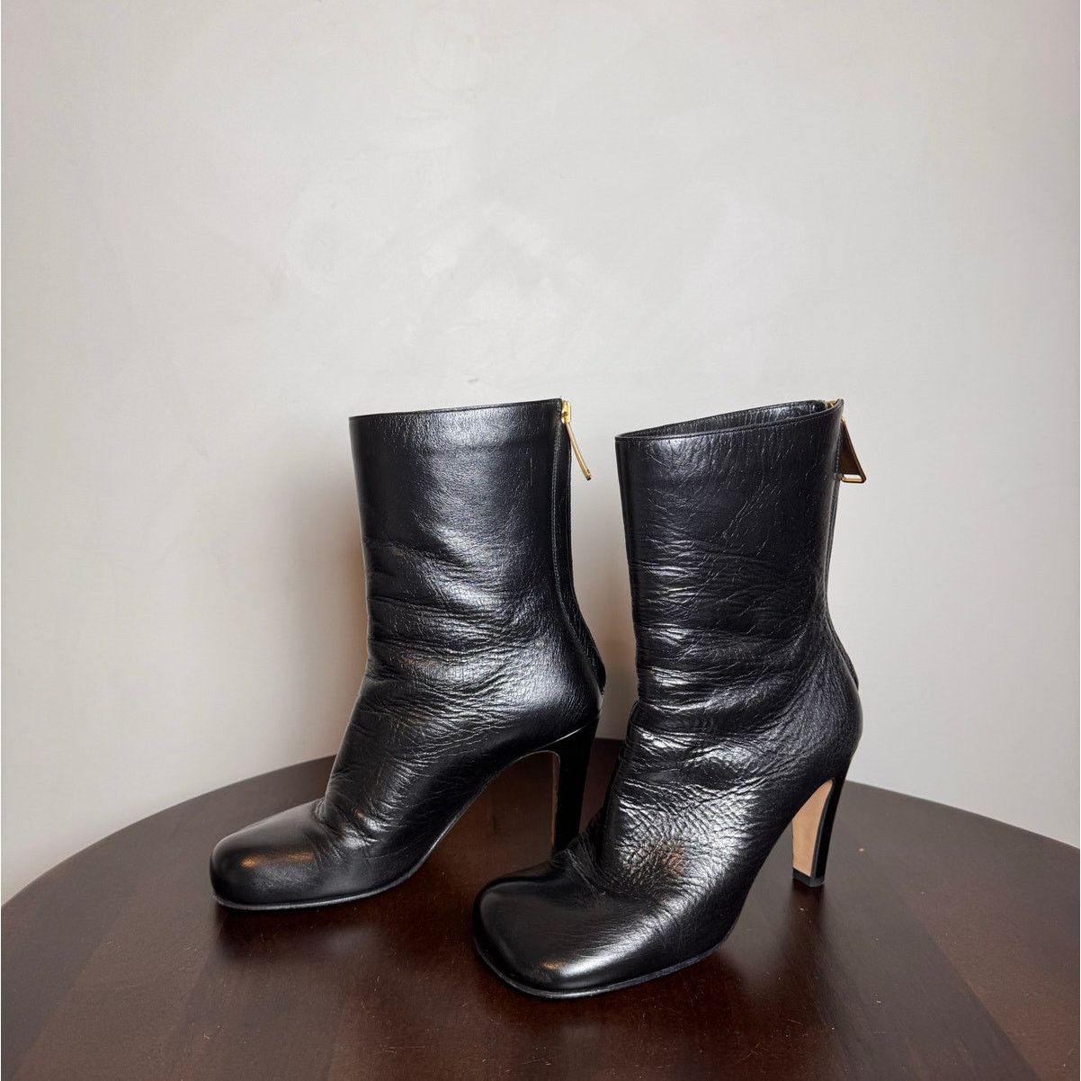 Bottega Veneta Bottega Veneta Round Toe Leather Boots - Size 36.5 Size US 6.5 / IT 36.5 - 4 Thumbnail