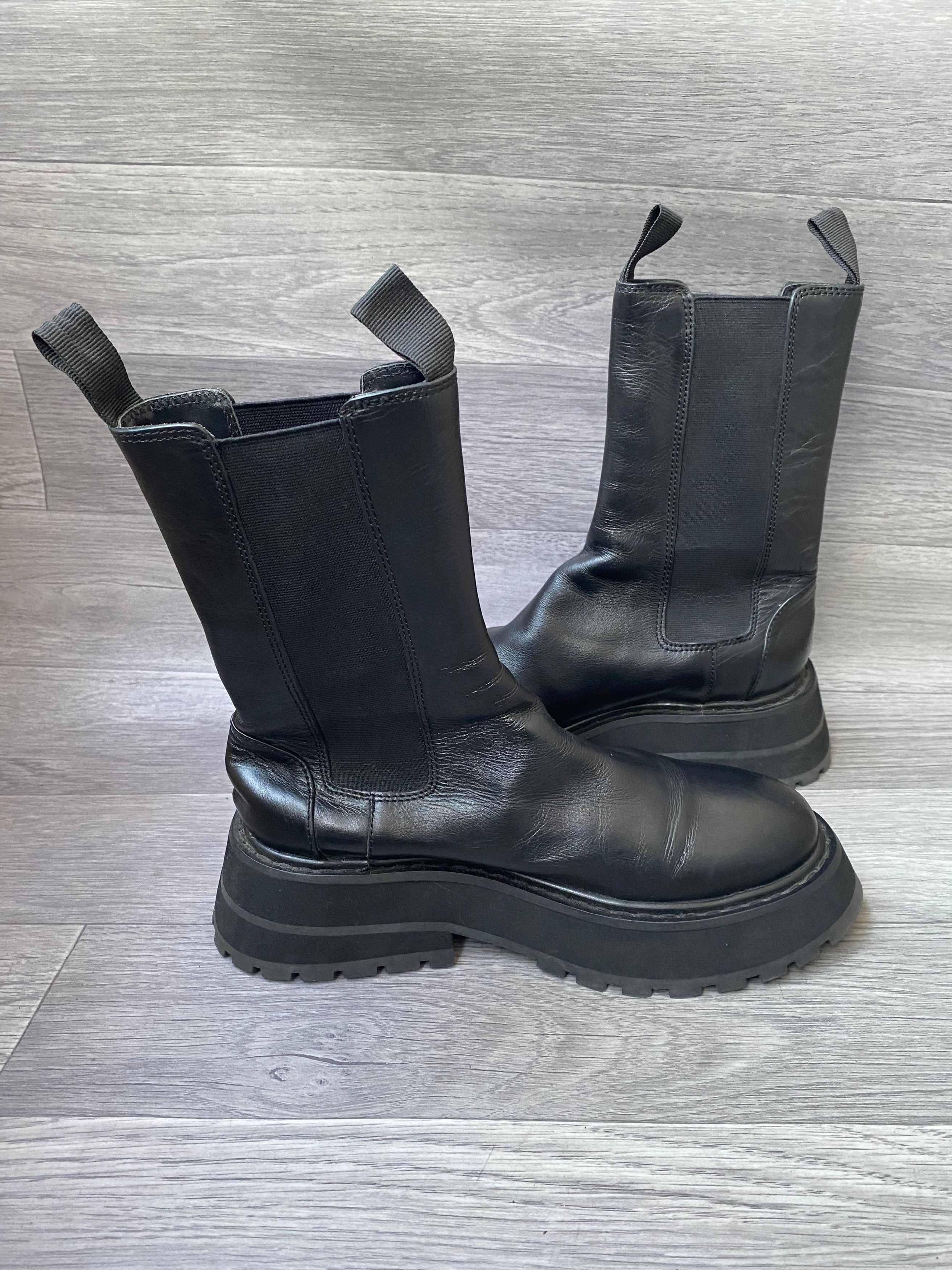Marsell Marsell Zuccone Chelsea Black Leather Boots Sz 36 Size US 8 / IT 38 - 6 Thumbnail
