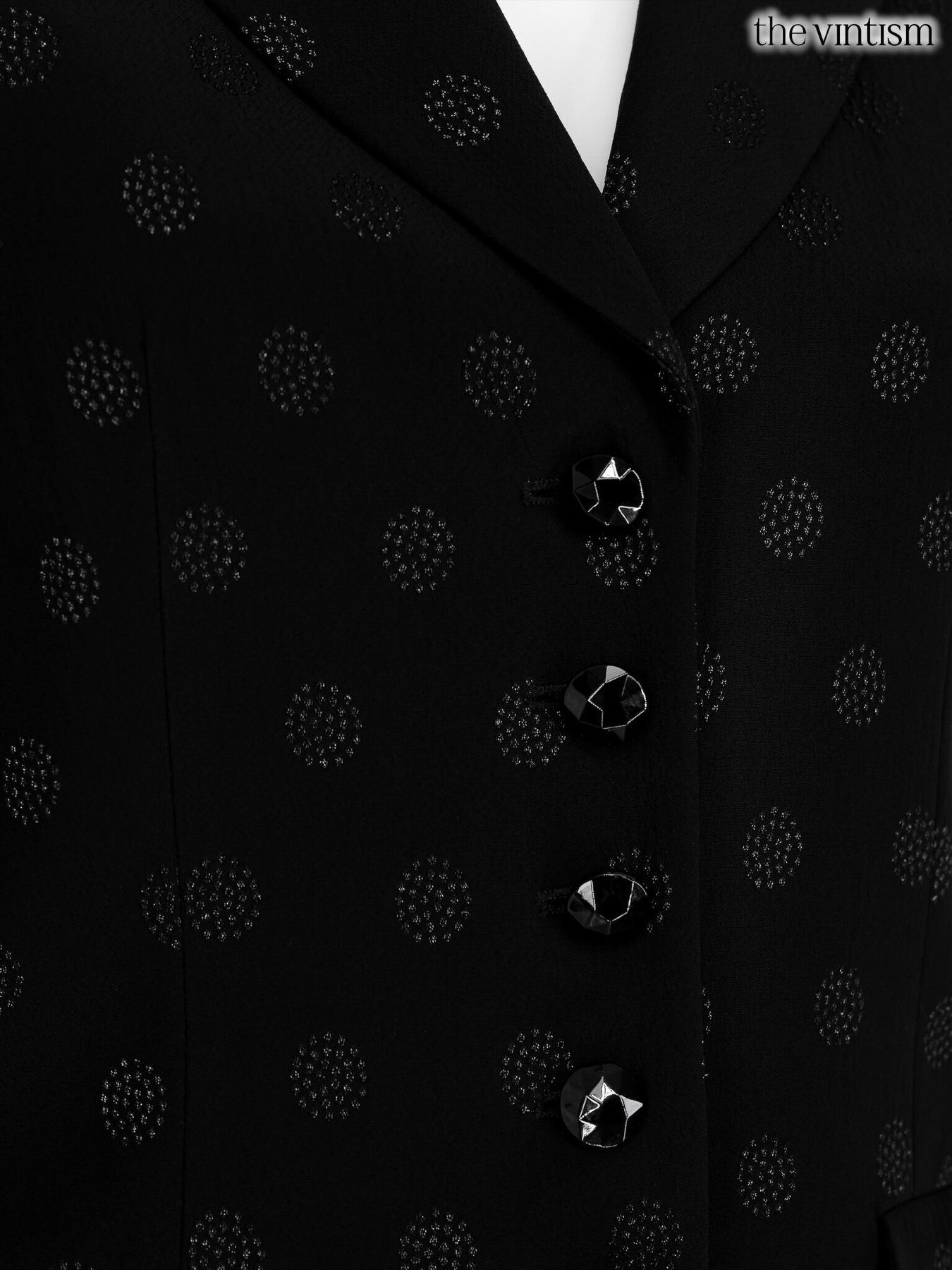 Escada Escada Black Pattern Skirt Suit Set Acetate/Rayon XS/S 34/36 Size XS / US 0-2 / IT 36-38 - 5 Thumbnail