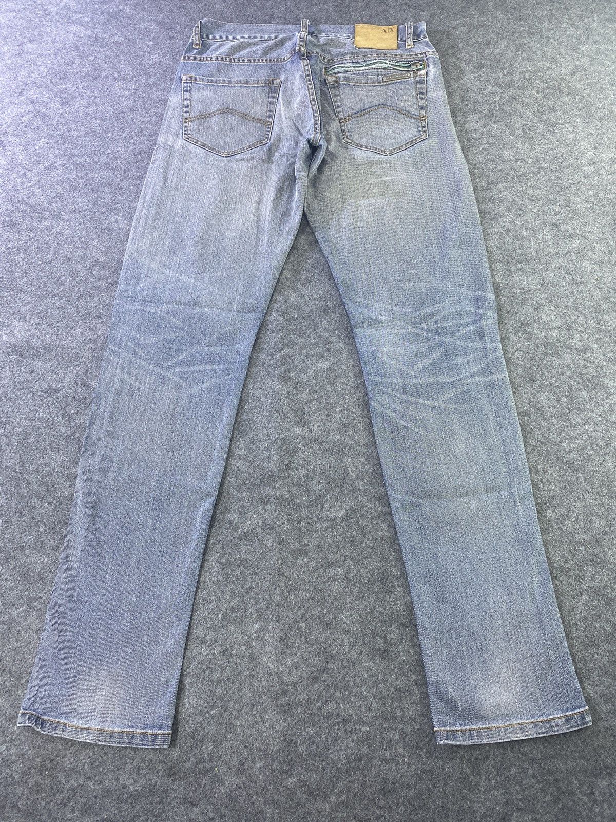 Armani Exchange × Jean Armani Exchange Blue Wash Jeans-J949 Size US 33 - 4 Thumbnail