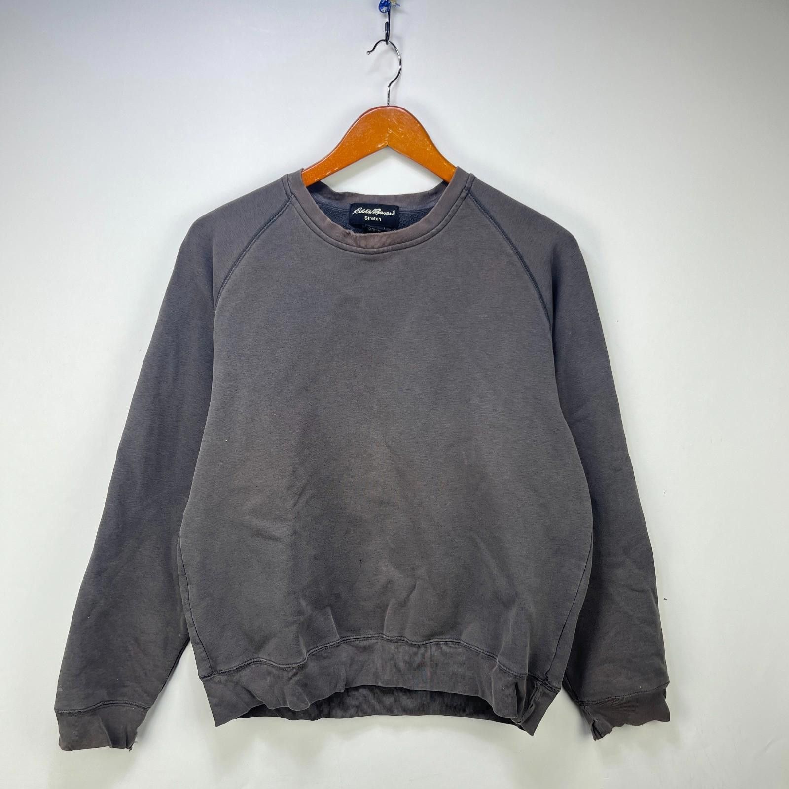 Eddie Bauer Vintage Sun Faded Blank Gray Black Raglan Sweatshirt Small Size US S / EU 44-46 / 1 - 1 Thumbnail