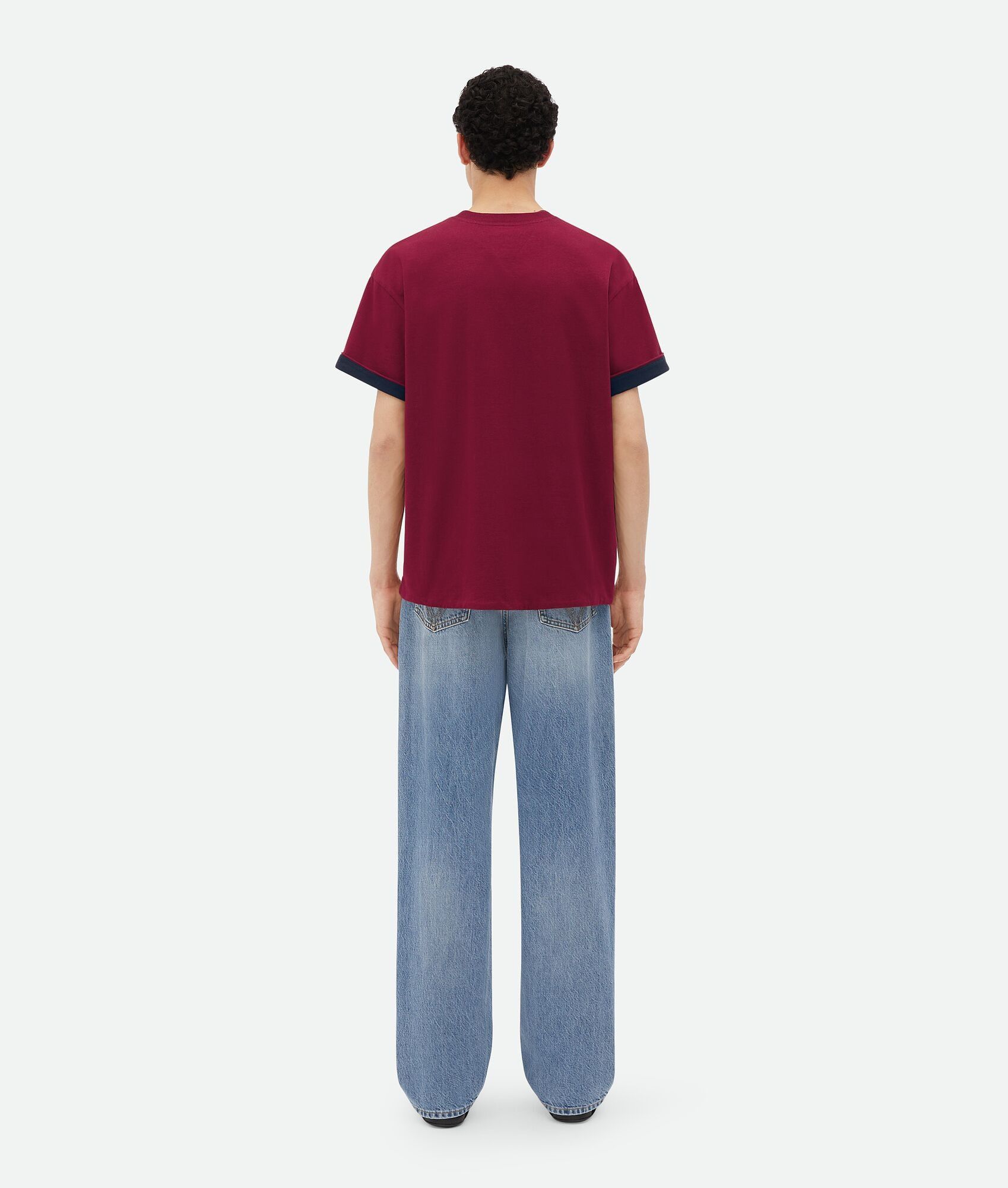 Bottega Veneta o1n1vont0125 Double Layer Relaxed Cotton T-Shirt Burgundy Size US M / EU 48-50 / 2 - 3 Thumbnail