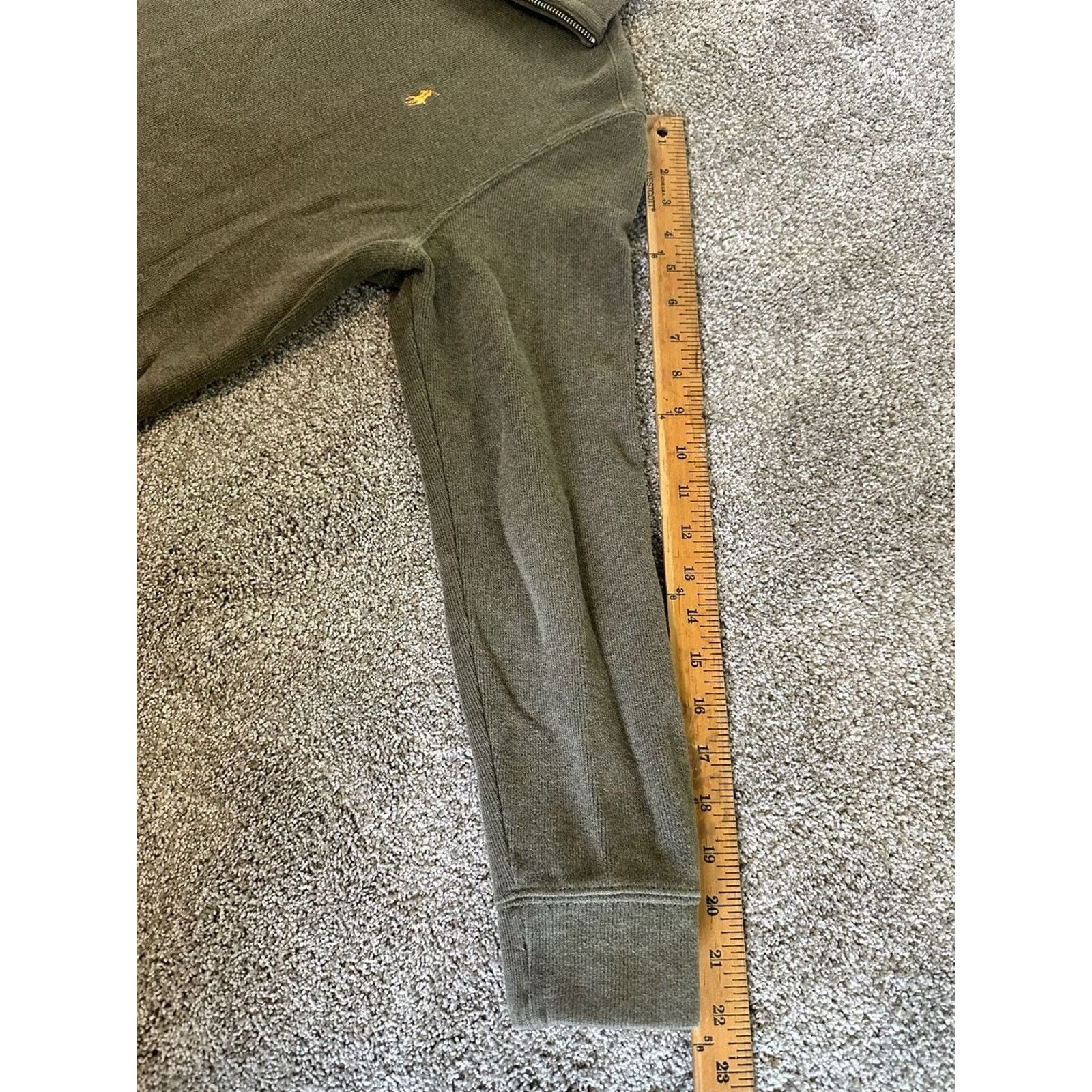 Polo Ralph Lauren Polo Ralph Lauren Green 1/4 Zip Cotton Pullover Sweater S Size US S / EU 44-46 / 1 - 5 Thumbnail