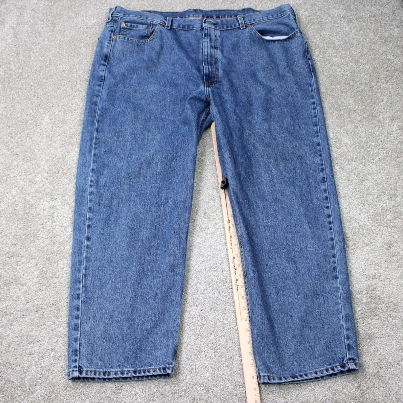 Levi's Levi's 550 Jeans Mens 46x30 Blue Relaxed Fit 5-Pocket Denim Cotton Straight Size US 30 / EU 46 - 3 Thumbnail