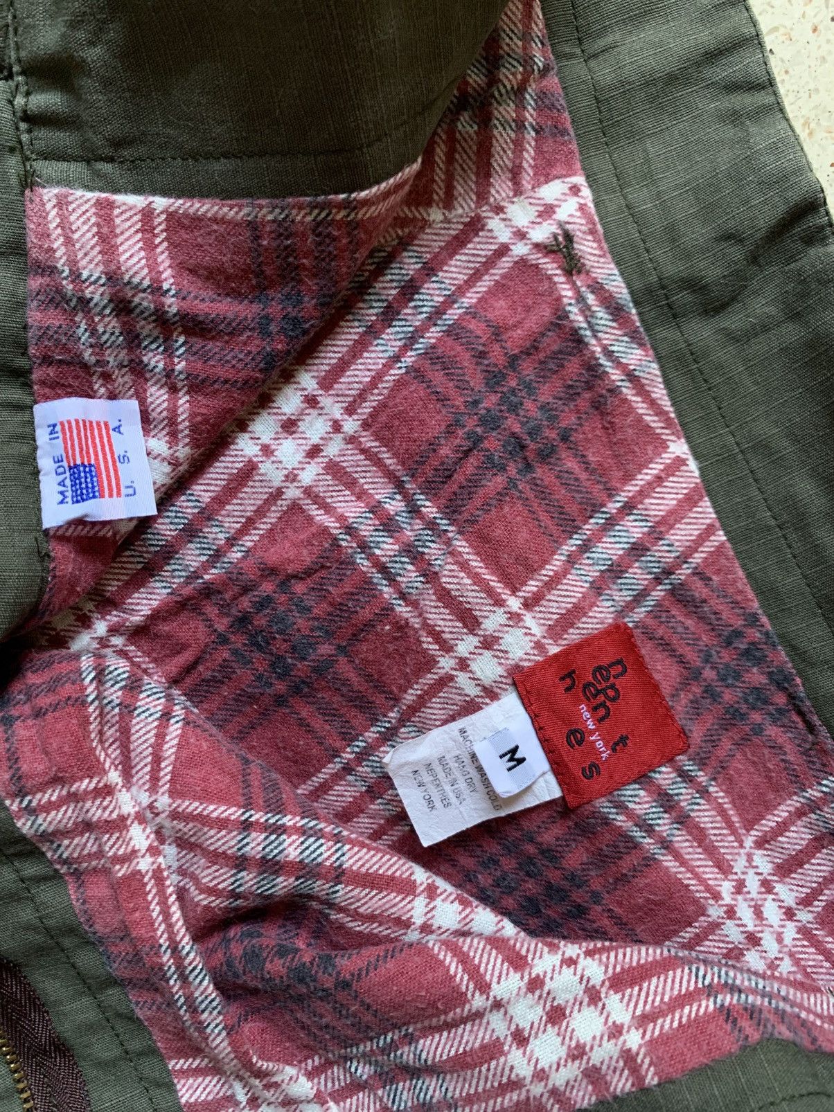 Nepenthes Nepenthes plaid lined & leather strap rip stop cargo pant Size US 32 / EU 48 - 8 Thumbnail