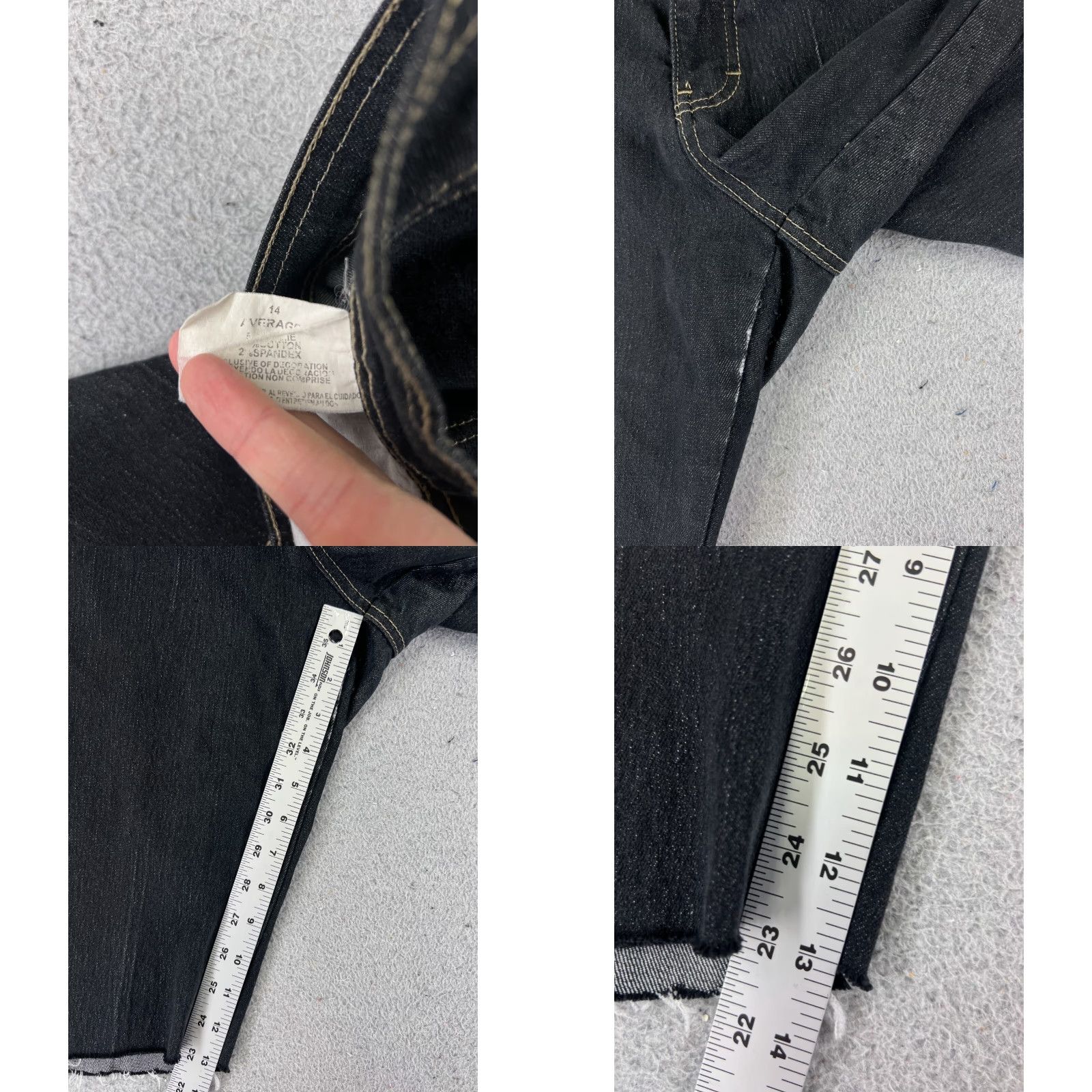 Gloria Vanderbilt Gloria Vanderbilt Shorts Womens 14 Black Cutoff Denim Jean Cotton Blend 32x13 Size 36" / US 14 / IT 50 - 8 Thumbnail