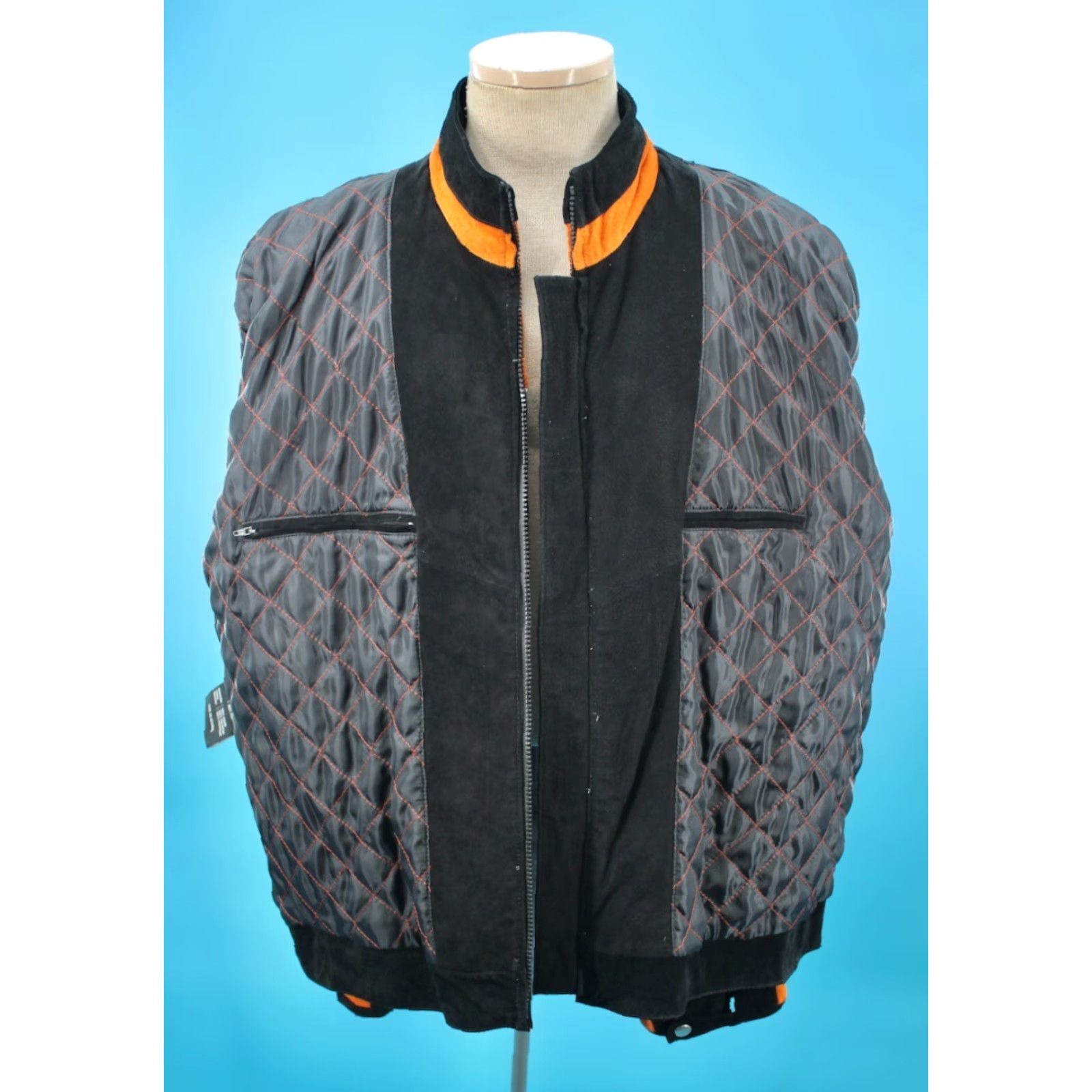 Chase Authentics NASCAR Jacket Mens VTG Suede Leather Tony Stewart Chase Authentics XL Orange Racing Jacket Size US XL / EU 56 / 4 - 6 Thumbnail
