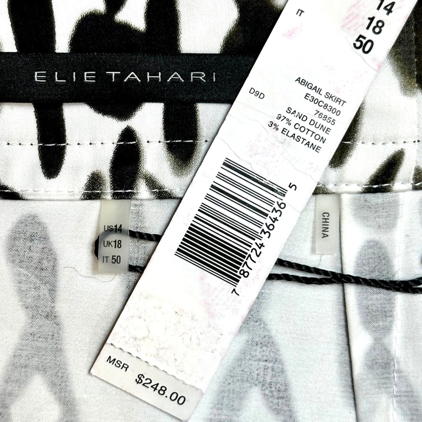 Elie Tahari Elie Tahari Abigail Skirt Black Belt Sand Dune Size 14 Size 36" / US 14 / IT 50 - 14 Thumbnail