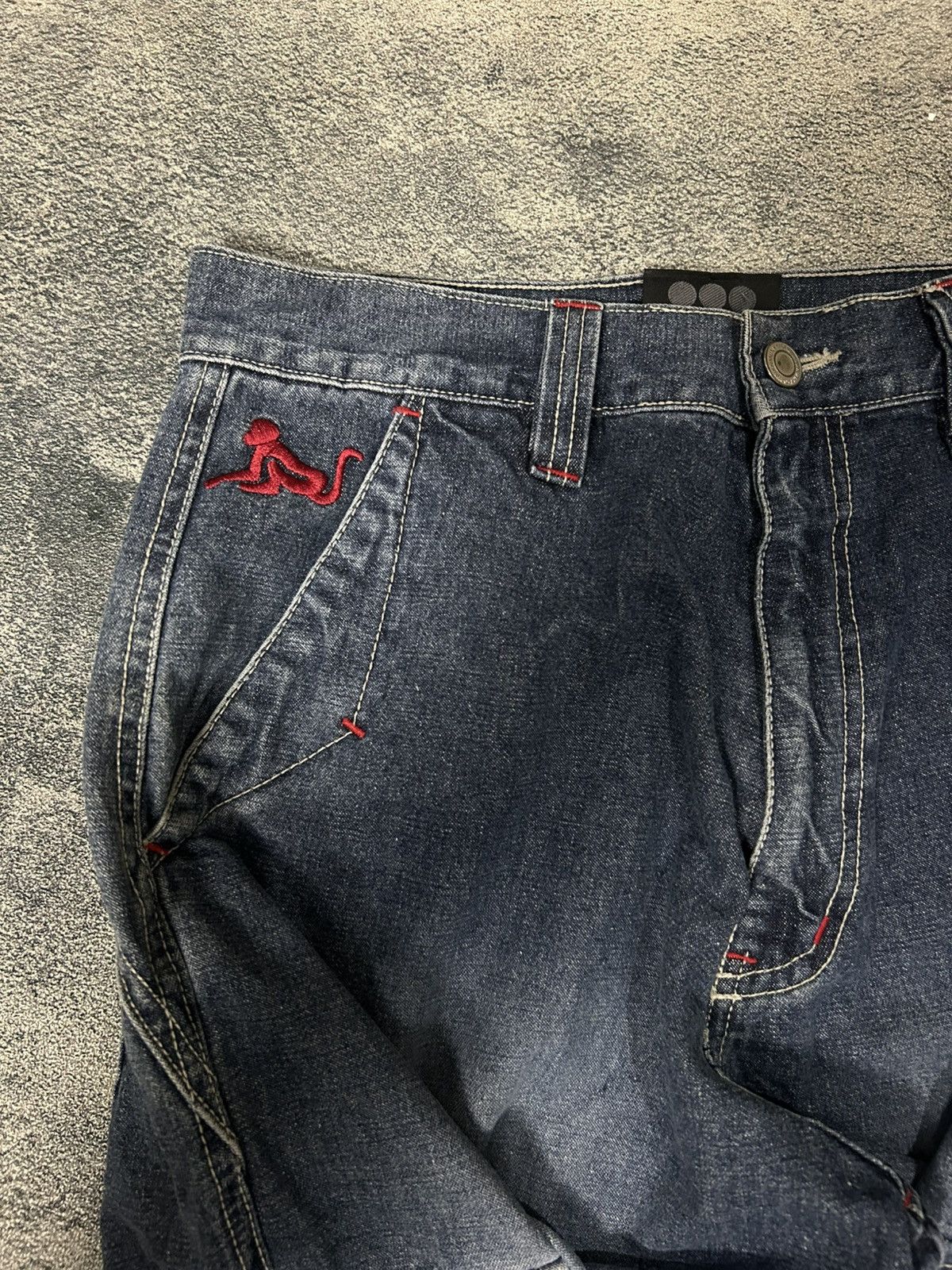 DrunknMunky Y2k Vtg Drunknmunky Baggy Jeans Embroidered Skull Size US 28 / EU 44 - 6 Thumbnail