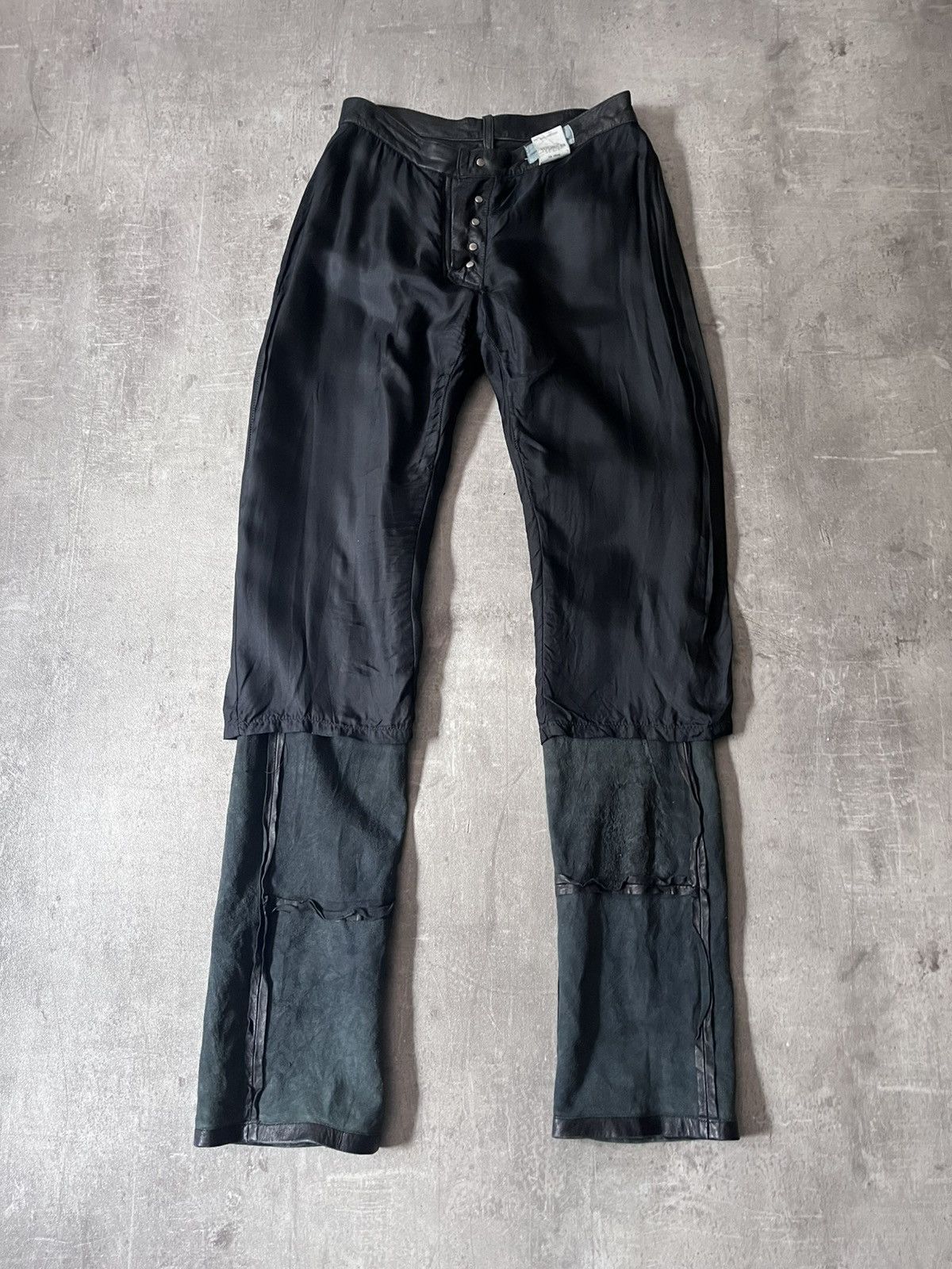 Helmut Lang Helmut Lang 90s leather pants vintage archival Size US 27 - 17 Thumbnail