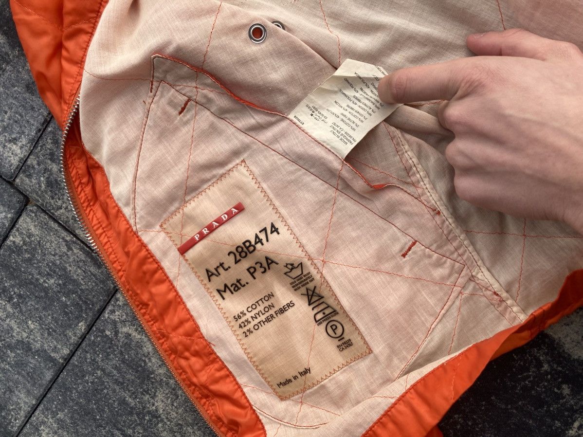 Prada Vintage Prada Orange Windbreaker Jacket Retro y2k Size S / US 4 / IT 40 - 8 Thumbnail
