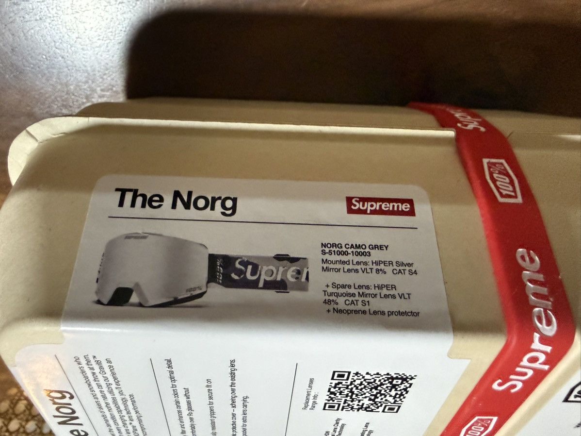 Supreme Supreme 100% NORG Goggles Snow Camo Ski Snowboard HiPER Lens Size ONE SIZE - 6 Thumbnail