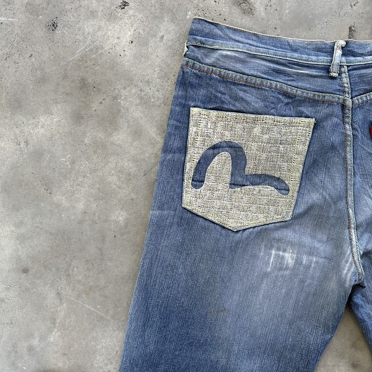 Evisu Vintage Japanese EVISU Faded Denim Indigo Pant Jean W39 Size US 39 - 4 Thumbnail