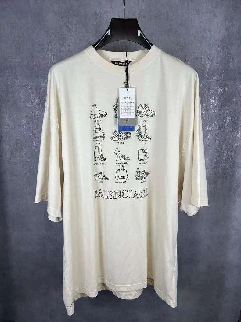 Balenciaga Logo Full LOGO Short Sleeve