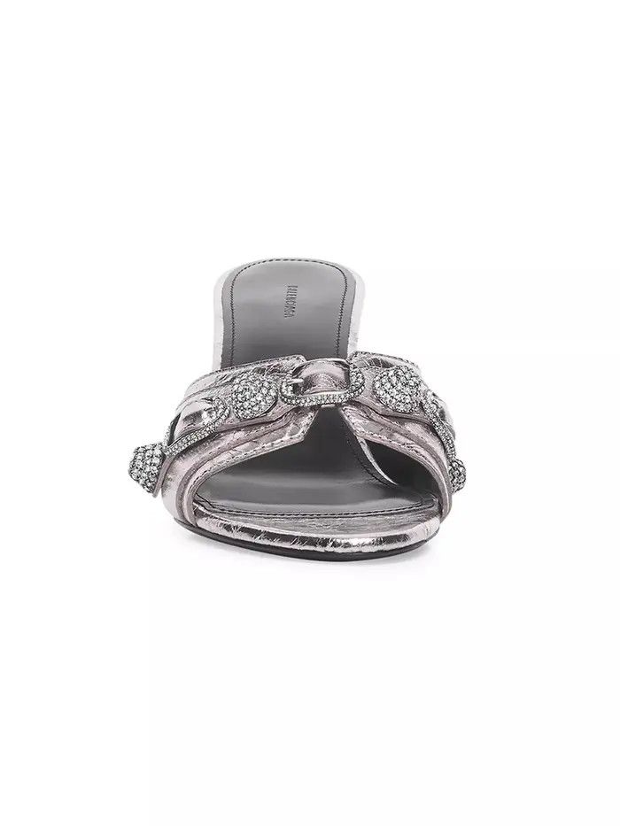 Balenciaga o1bcso1str0126 Cagole Sandals in Silver Size US 9.5 / IT 39.5 - 2 Thumbnail