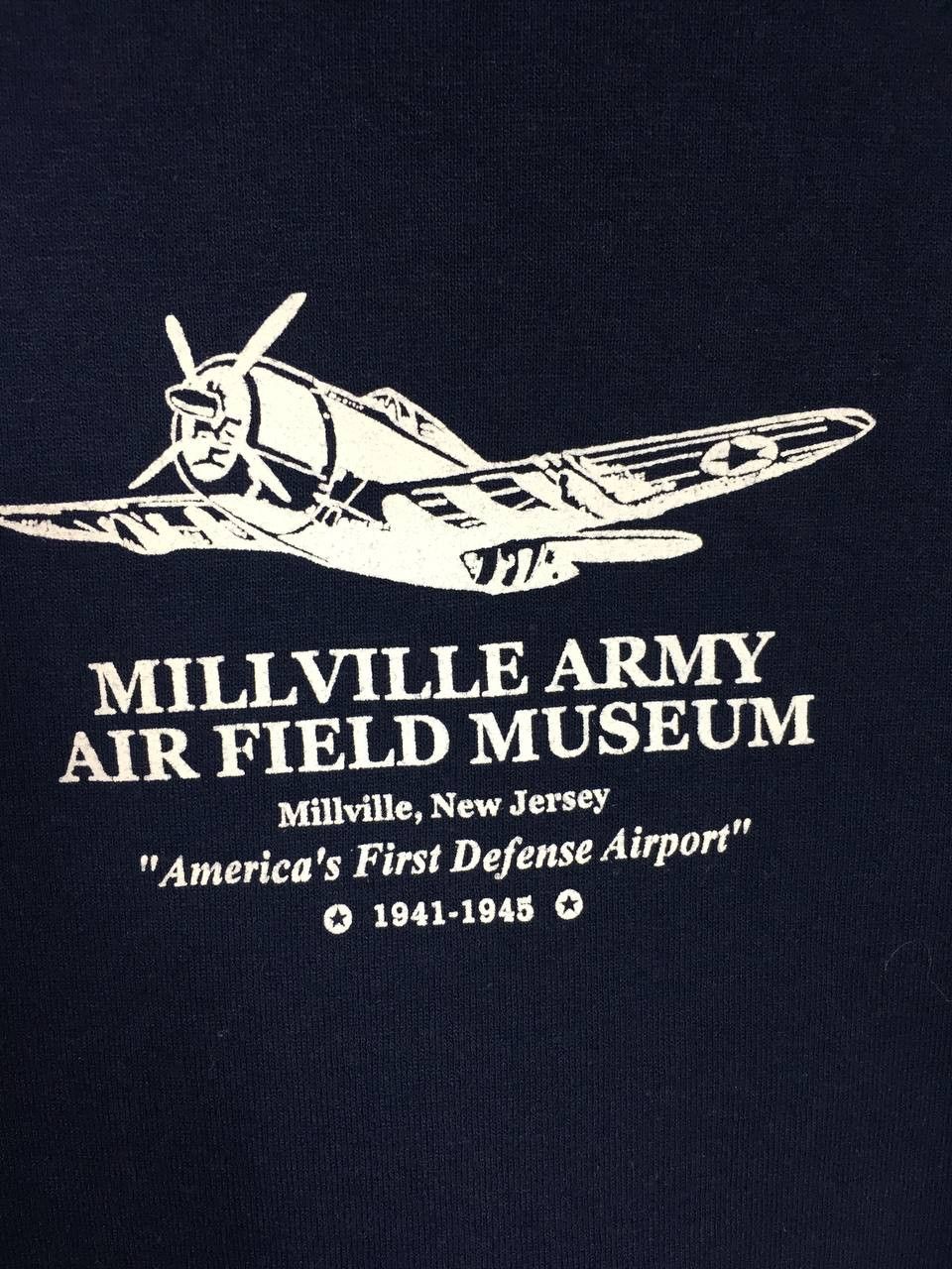 Jerzees × Vintage Vtg 50/50 Jerzees Millville Army Air Field Museum Tee Size US L / EU 52-54 / 3 - 7 Thumbnail