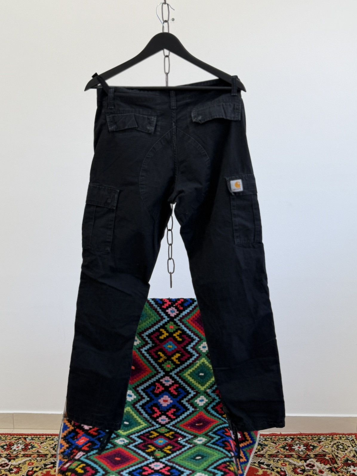 Carhartt vtg carhartt work cargo carpenter distressed washed pants Size US 30 / EU 46 - 2 Thumbnail