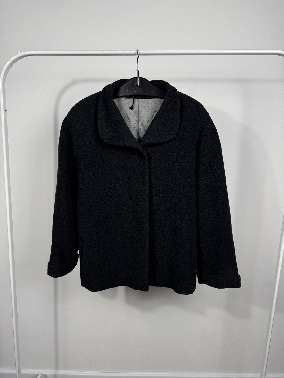 Other Cashmere Virgin Wool Black Jacket Short Coat Wool Blazer Size L / US 10 / IT 46 - 1 Thumbnail