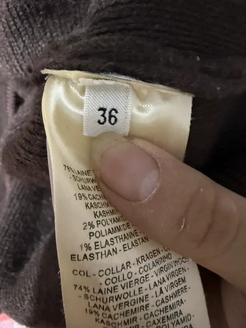 Hermes Hermes Chocolate Brown V-Neck Sweater Size XS / US 0-2 / IT 36-38 - 3 Thumbnail