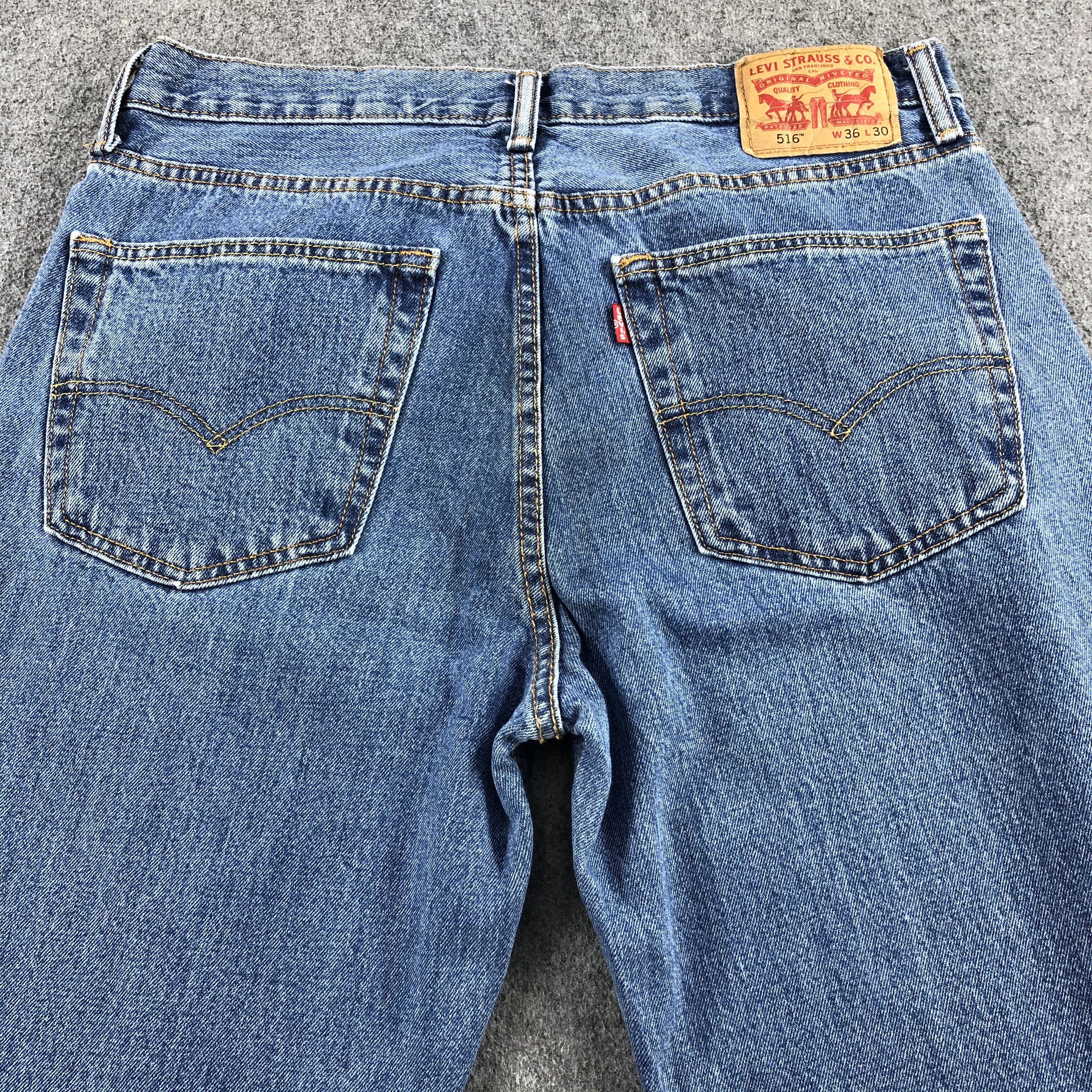 Levi's Vintage Blue Wash Levis 516 Jeans-J2105 Size US 35 - 4 Thumbnail