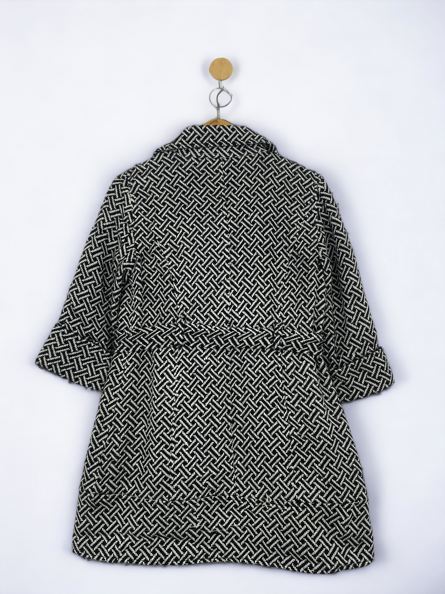 If Six Was Nine Vintage Mac & Jac Pattern Double Breasted Tweed Coat JA0050 Size L / US 10 / IT 46 - 4 Thumbnail