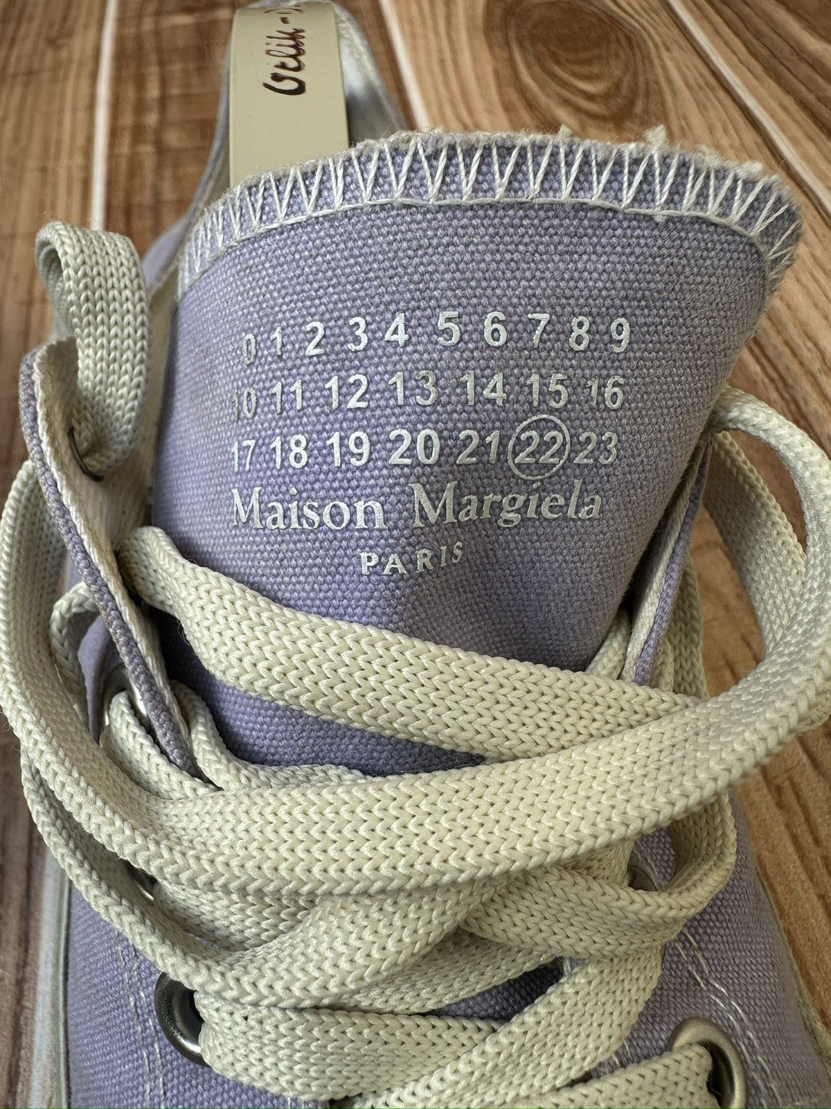 Maison Margiela Maison Martin Margiela TABI Purple Canvas Low Top Sneakers Size US 7.5 / IT 37.5 - 18 Thumbnail