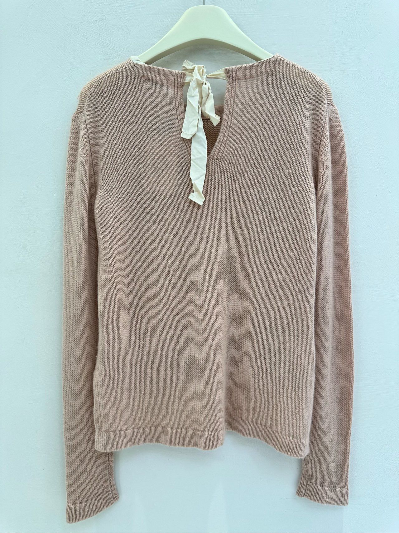 Miu Miu Miu Miu Bow Ribbon Knit Sweater K26WX Size XS / US 0-2 / IT 36-38 - 2 Thumbnail