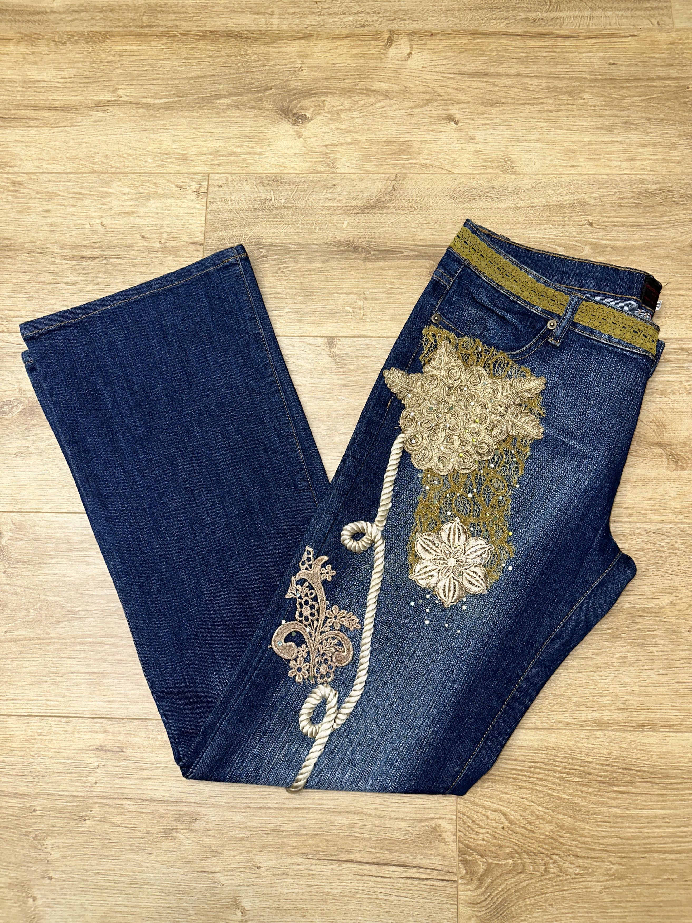 Roberto Cavalli Archive ROBERTO CAVALLI Y2K Embroidered Bootcut Jeans 48 IT Size US 32 / EU 48 - 8 Thumbnail