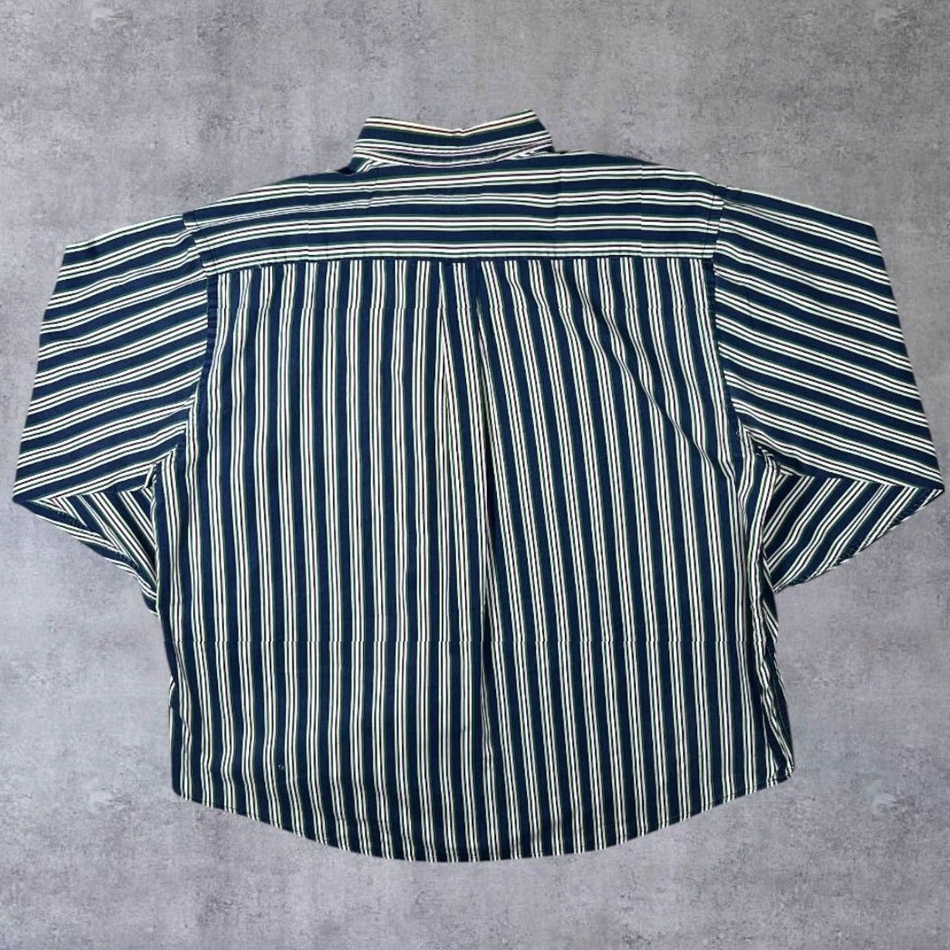Vintage VINTAGE Trader Bay Colour Block Multi Striped Button-Up Long Sleeve Shirt XXL Mens Size US XXL / EU 58 / 5 - 2 Thumbnail