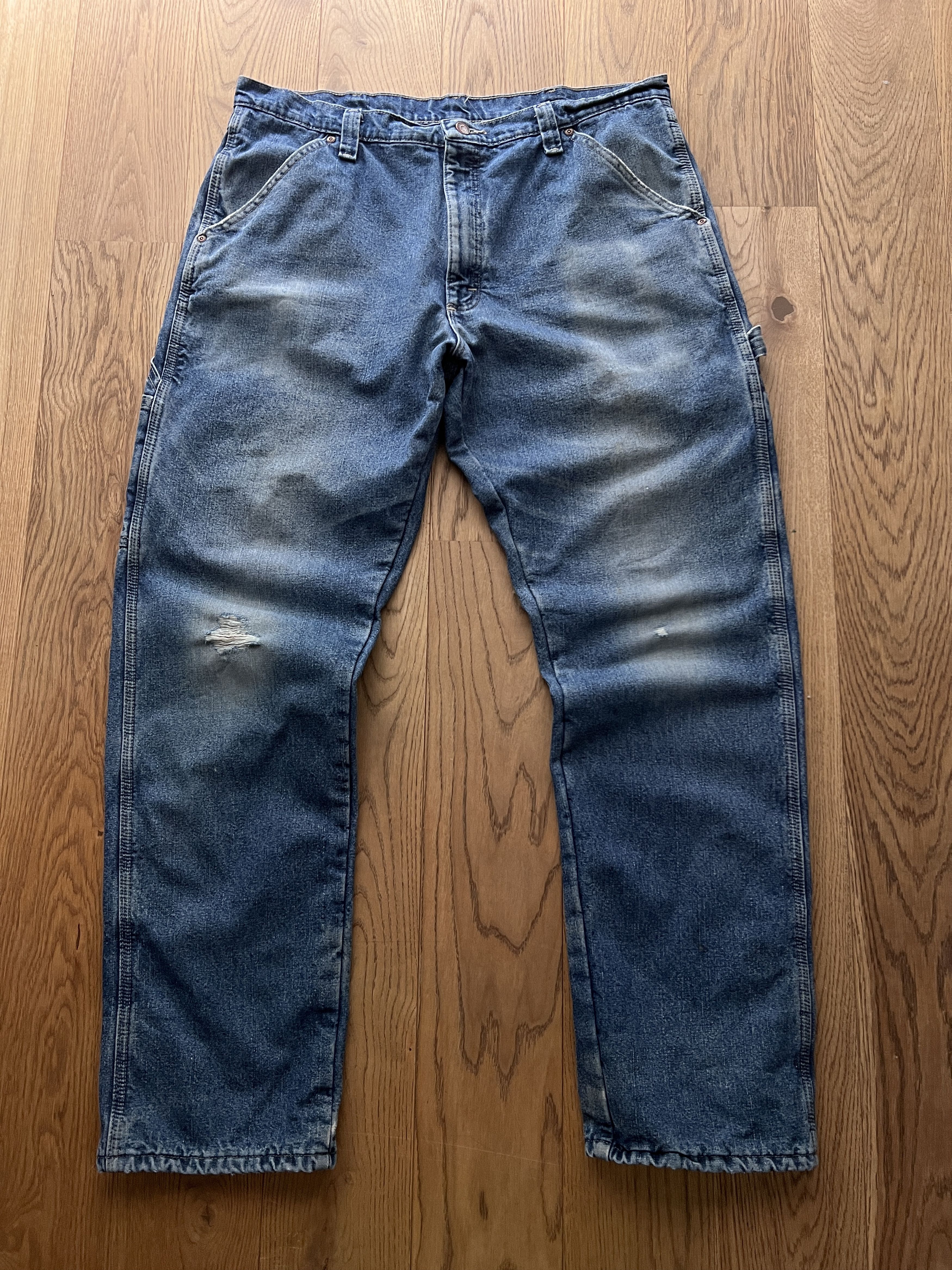Wrangler Crazy! Wrangler vintage 90s carpenter fleece denim workpants Size US 36 / EU 52 - 19 Thumbnail