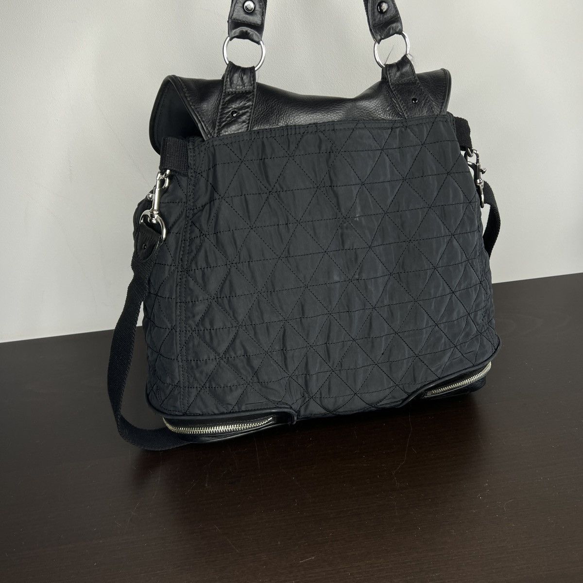 Yohji Yamamoto Yohji Yamamoto Y-3 Sample Shoulder Bag JPN LTD Leather Nylon Size ONE SIZE - 9 Thumbnail