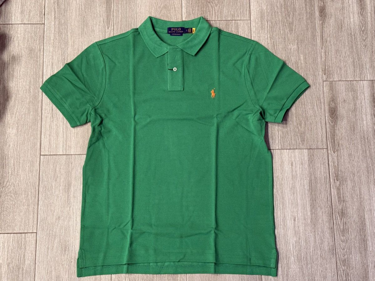 Polo Ralph Lauren Iconic Mesh Custom Slim Fit Shirt Green L