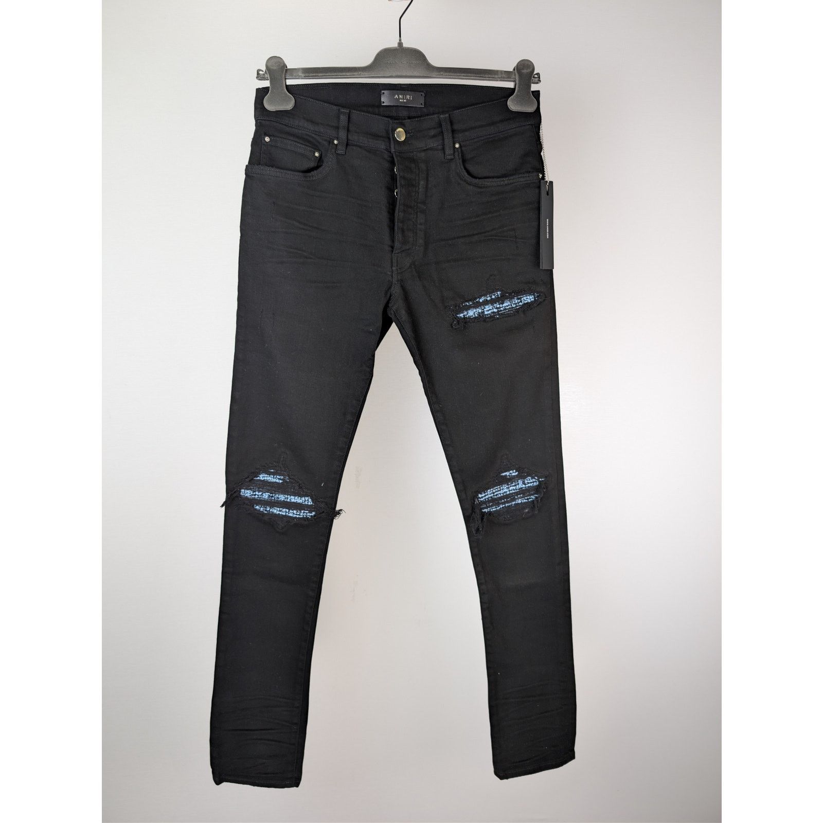 Amiri o1rshd1 Boucle MX1 Denim Jeans in Black Overdyed Size US 34 / EU 50 - 10 Thumbnail