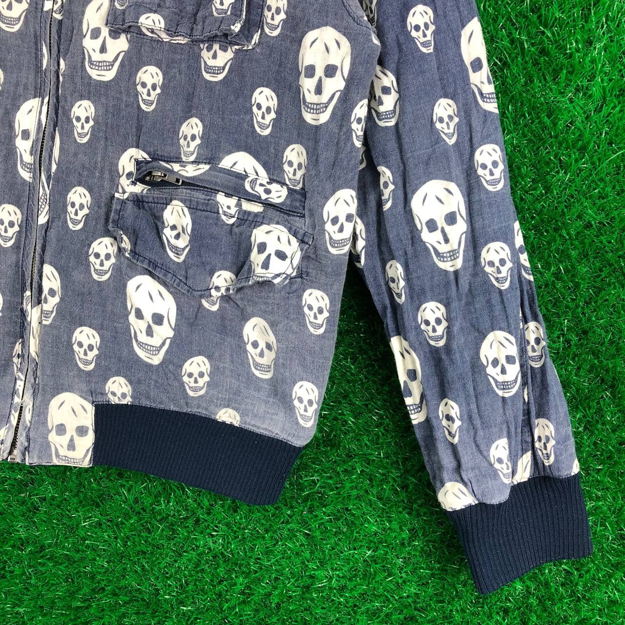 Vintage Vintage Reversible Bomber Jacket Skull Fullprint by HOB Size US XS / EU 42 / 0 - 9 Thumbnail