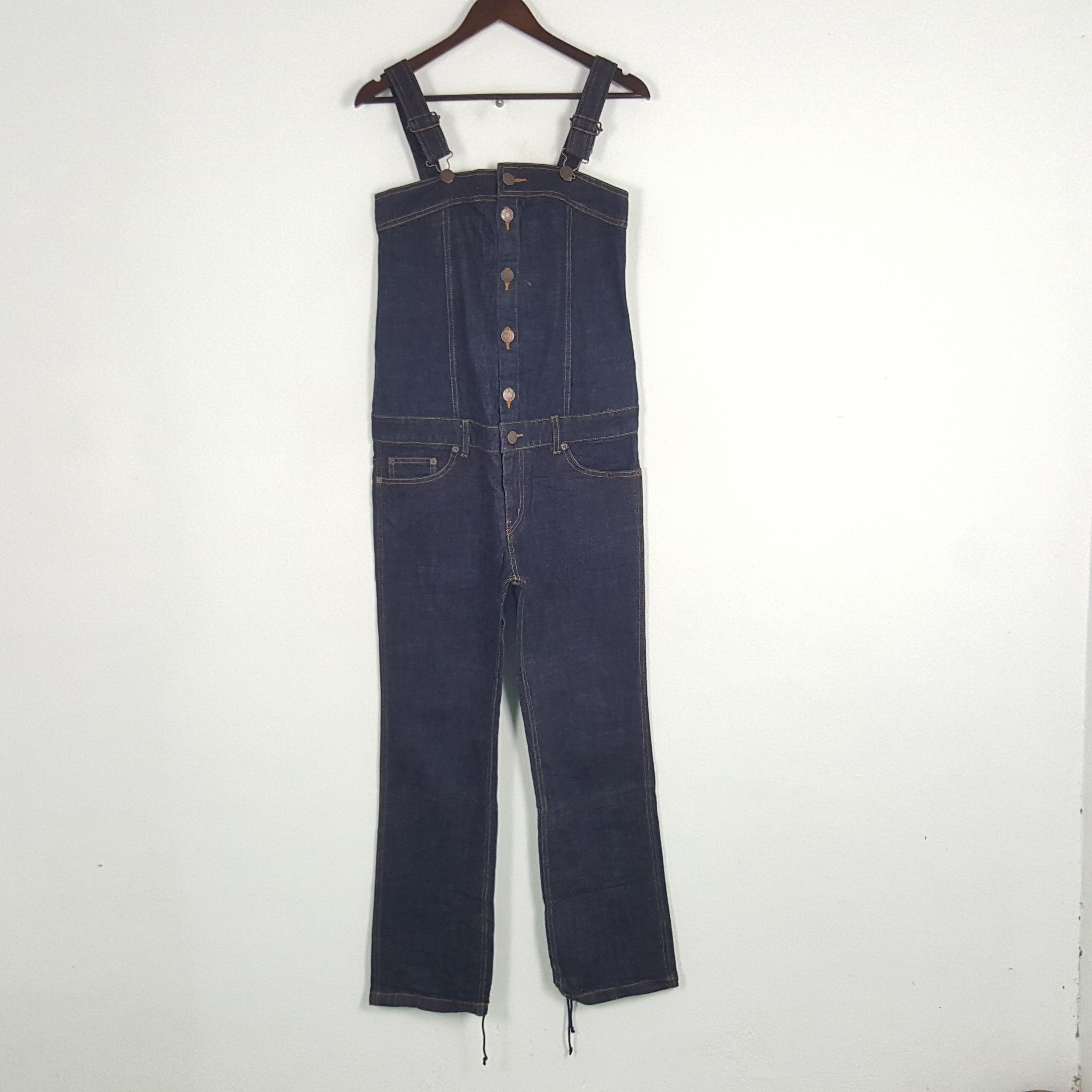 Japanese Brand × Vintage Vintage X Girl Japanese Denim Overall Jacket Size 35" - 1 Thumbnail
