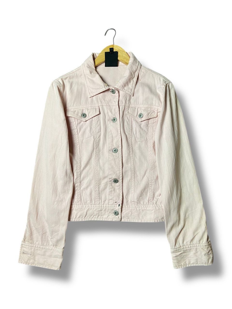 Japanese Brand × Vintage By Pinky&Dianne Crop Denim Jeans Jacket (122) Size US XXS / EU 40 - 1 Thumbnail