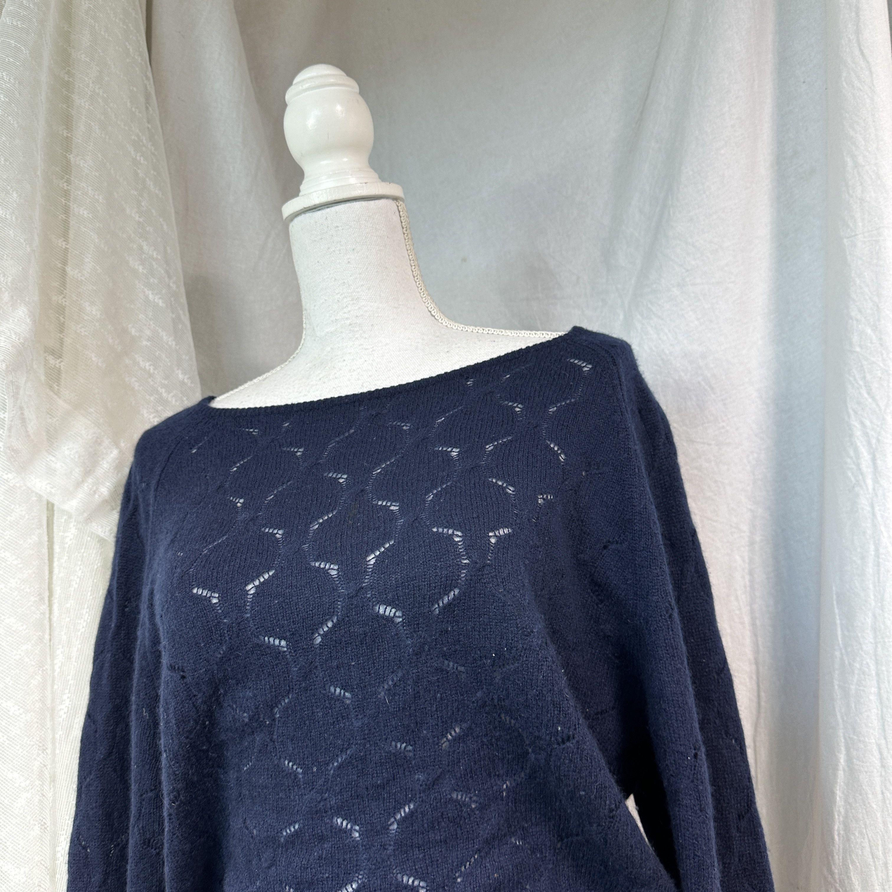 Allude Vintage Old Money Cashmere Allude Mesh Sweater Y2K Size L / US 10 / IT 46 - 6 Thumbnail