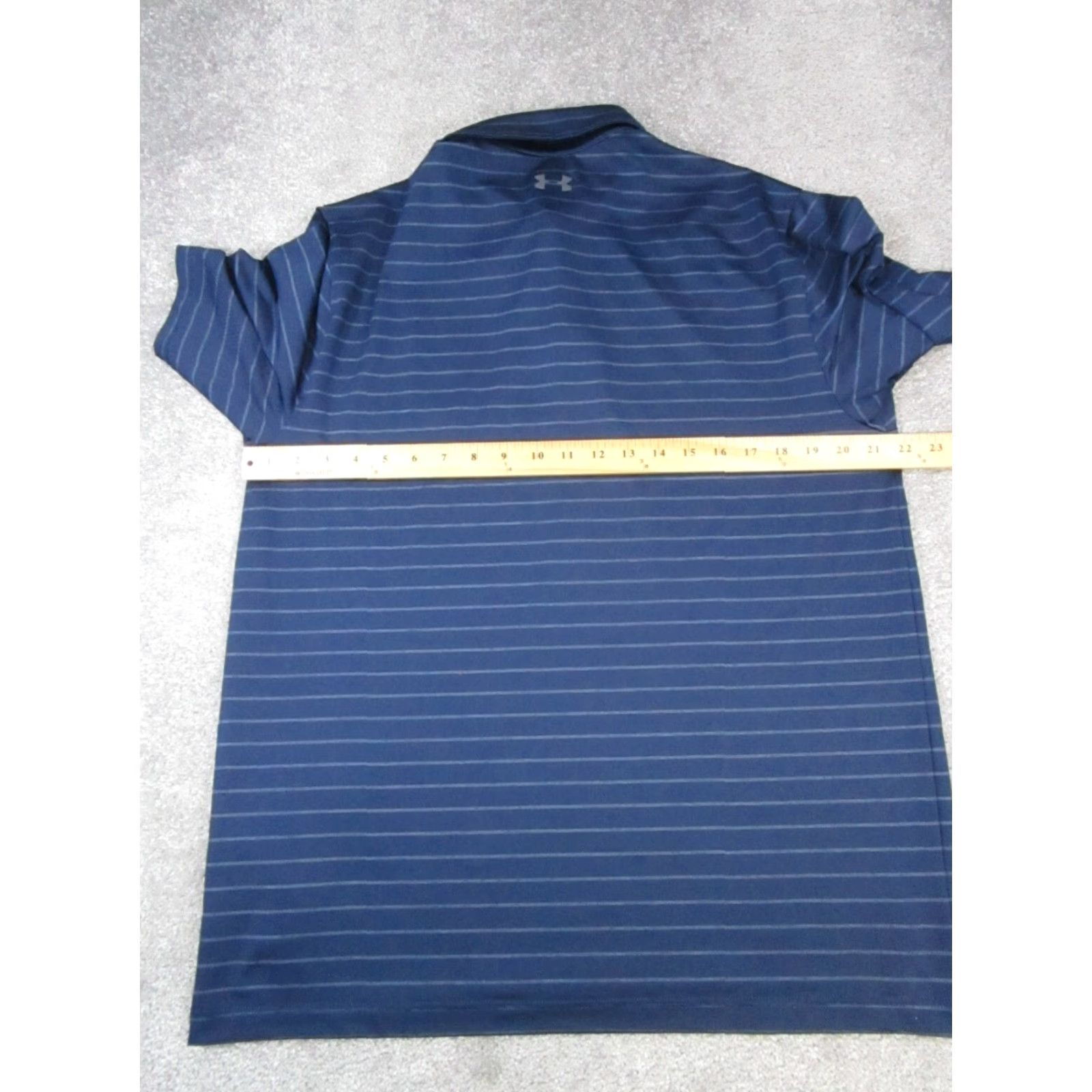 Under Armour Under Armour Polo Shirt Mens L Blue HeatGear Golf Striped Short Sleeve Collared polo Mens Size US L / EU 52-54 / 3 - 4 Thumbnail