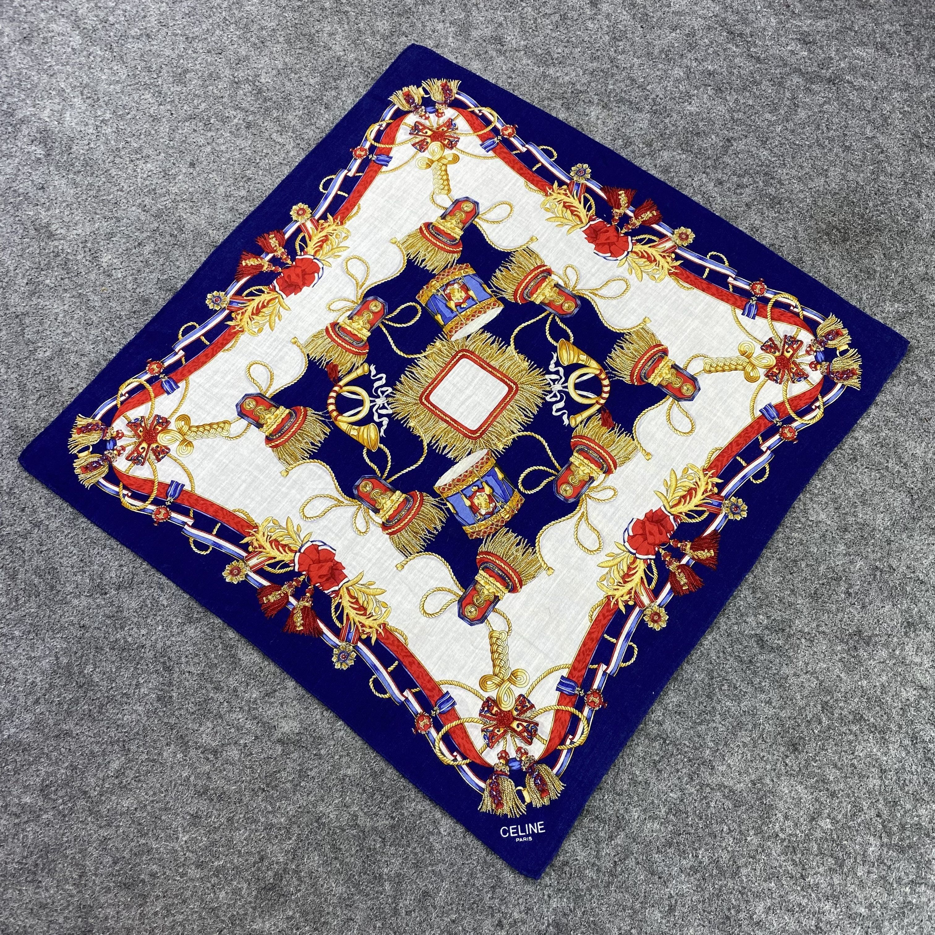 Celine × Vintage Celine Handkerchief / Bandana / Neckerchief /Headscarf-B1005 Size ONE SIZE - 4 Thumbnail