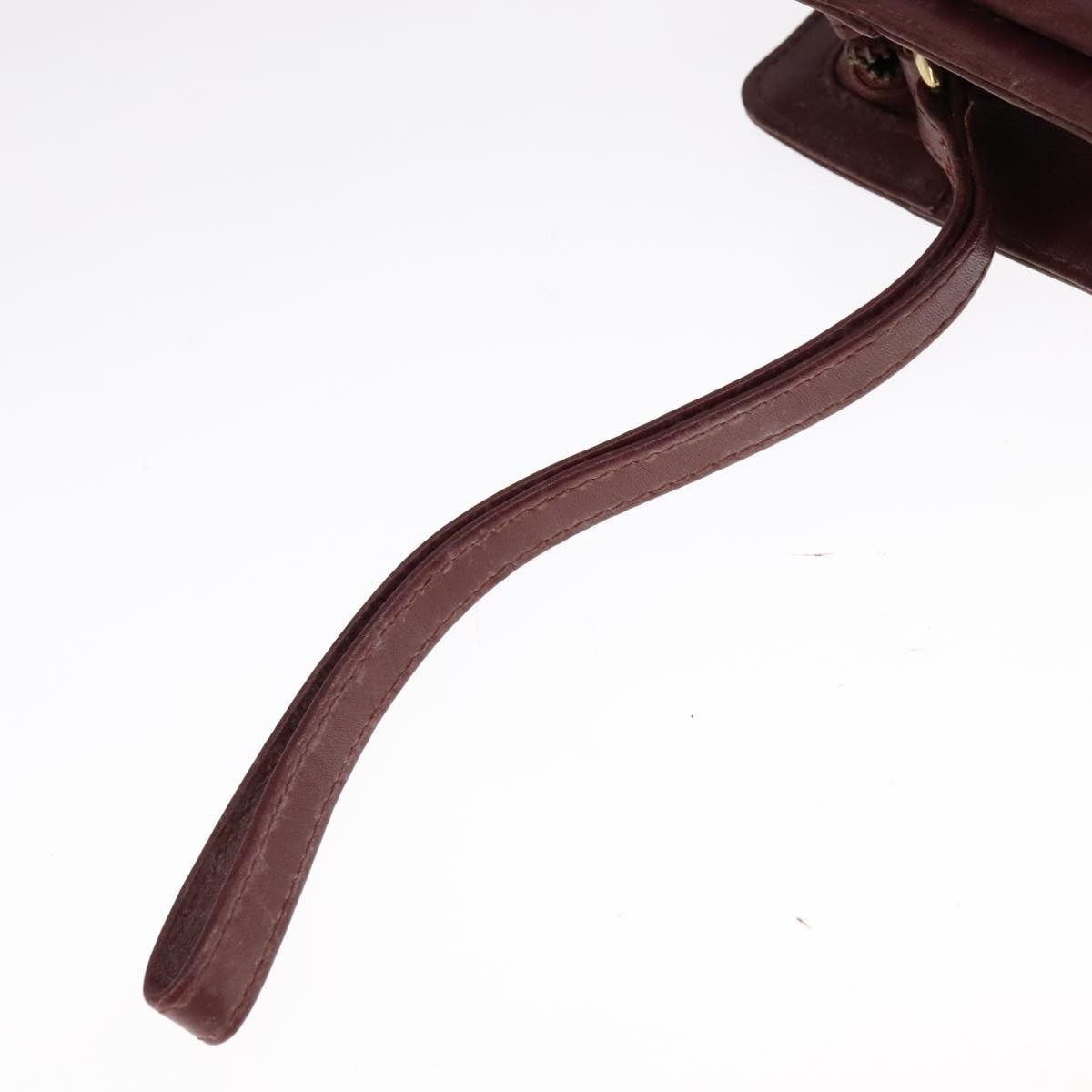 Cartier Cartier Clutch Bag Leather Wine Red Size ONE SIZE - 8 Thumbnail