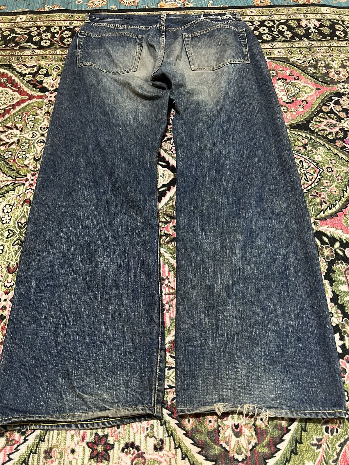 If Six Was Nine × Seditionaries 💥BAGGY💥VINTAGE 90’s ACOUSTIC DISTRESSED SELVEDGE JEANS Size US 34 / EU 50 - 2 Thumbnail