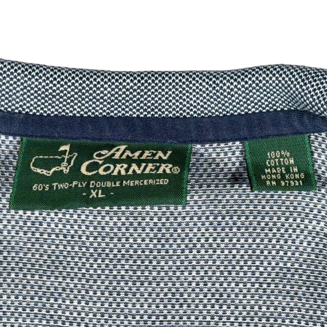Vintage VINTAGE Amen Corner Masters Polo Shirt Adult XL Blue Check Polo Short Sleeve Mens/XL 90s Size US XL / EU 56 / 4 - 4 Thumbnail