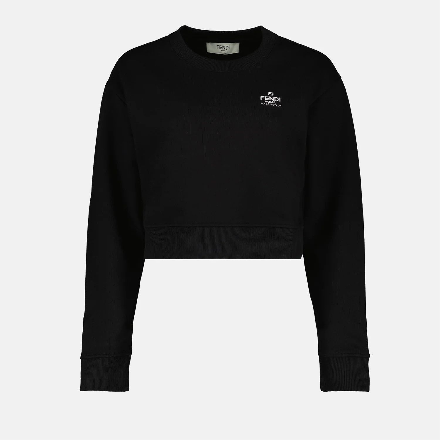 Fendi o1s1wg110825 Sweatshirt in Black Size L / US 10 / IT 46 - 1 Thumbnail