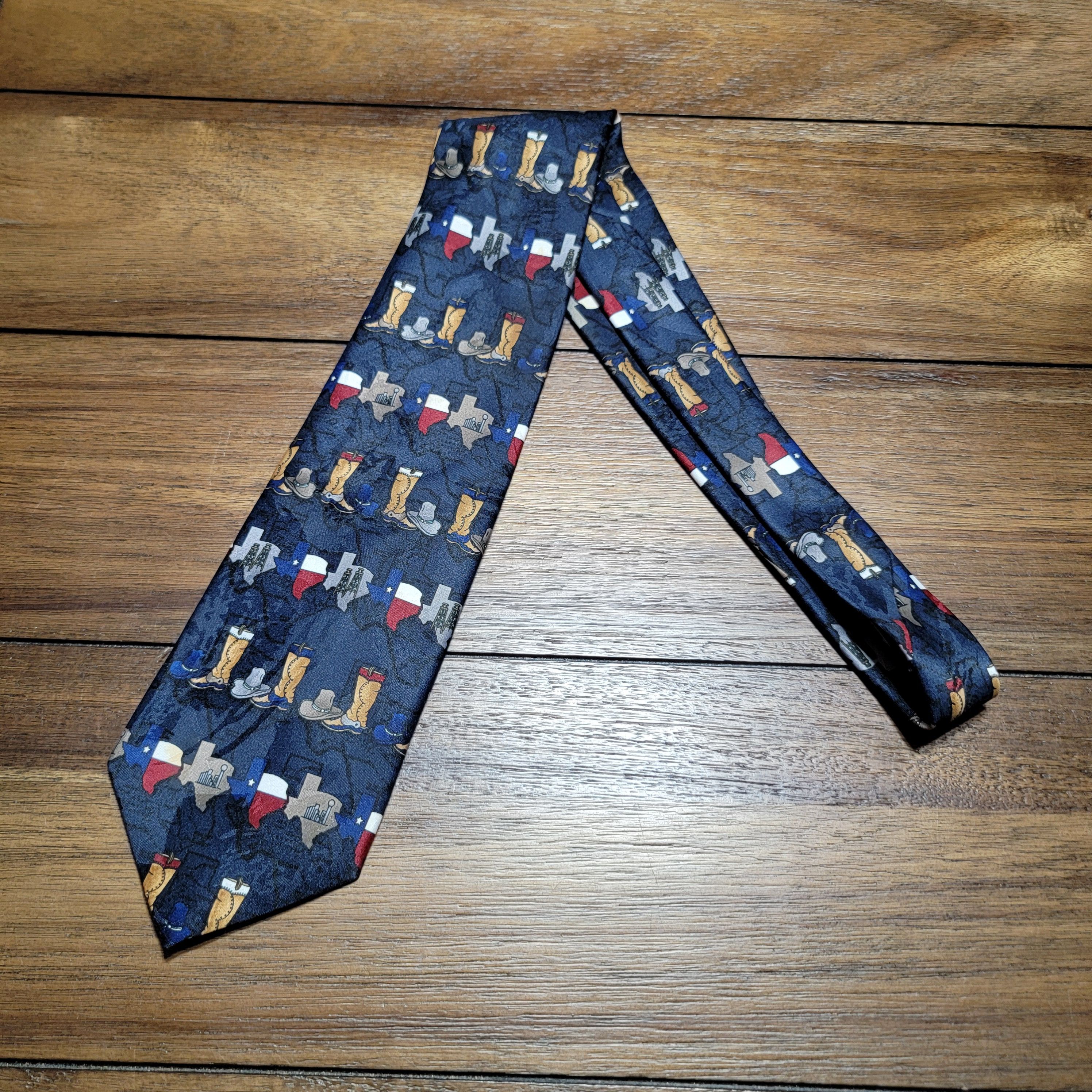 Puritan Puritan Texas Theme 100% Polyester Tie Size ONE SIZE - 3 Thumbnail
