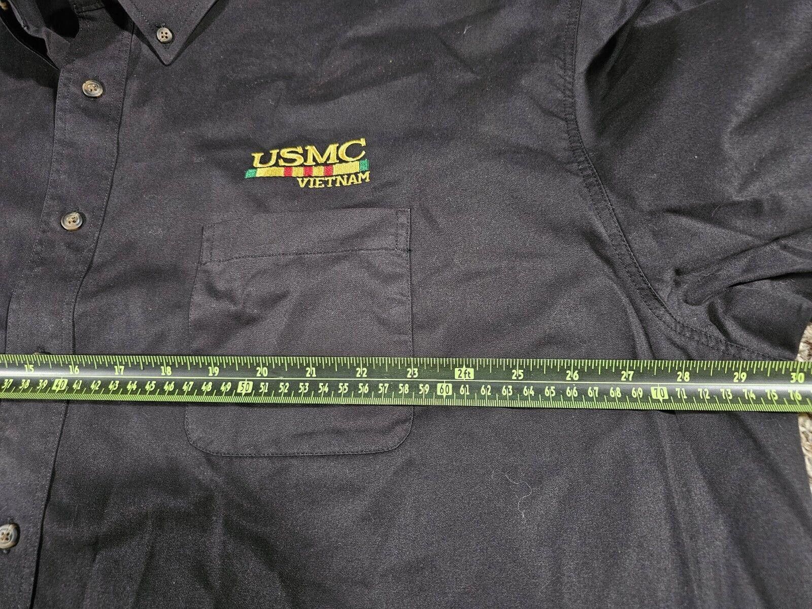 Designer USMC Vietnam Velocity 3X black button up shirt Size US XXL / EU 58 / 5 - 5 Thumbnail