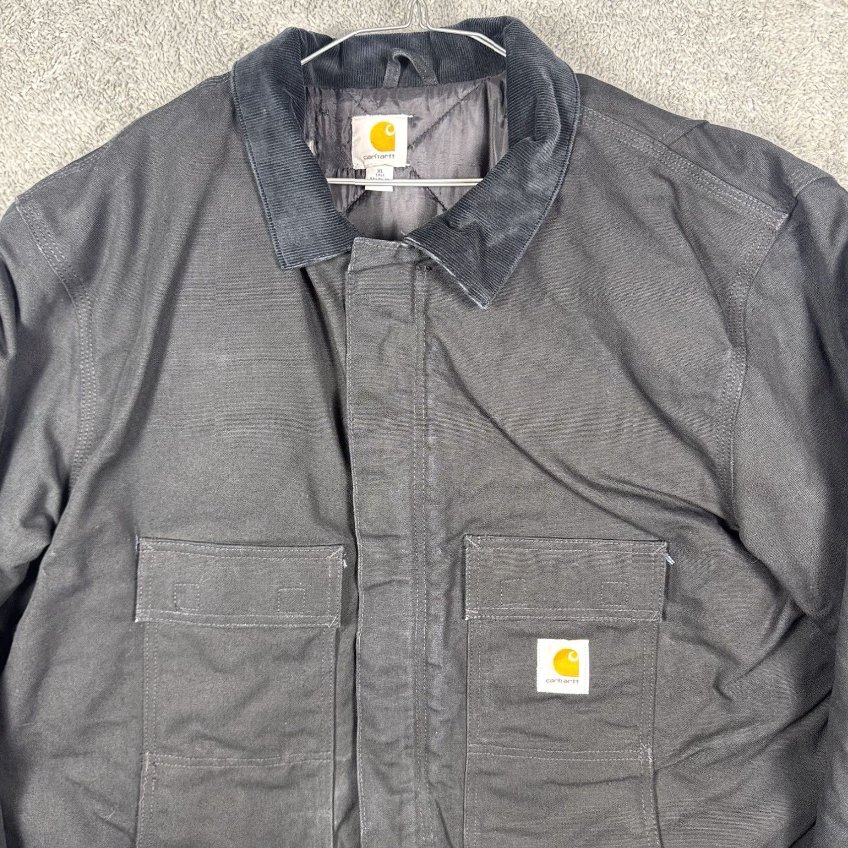 Carhartt VINTAGE Carhartt Jacket Mens XLT USA Made Detroit Canvas Quilted Arctic C003-BLK Size US XL / EU 56 / 4 - 5 Thumbnail