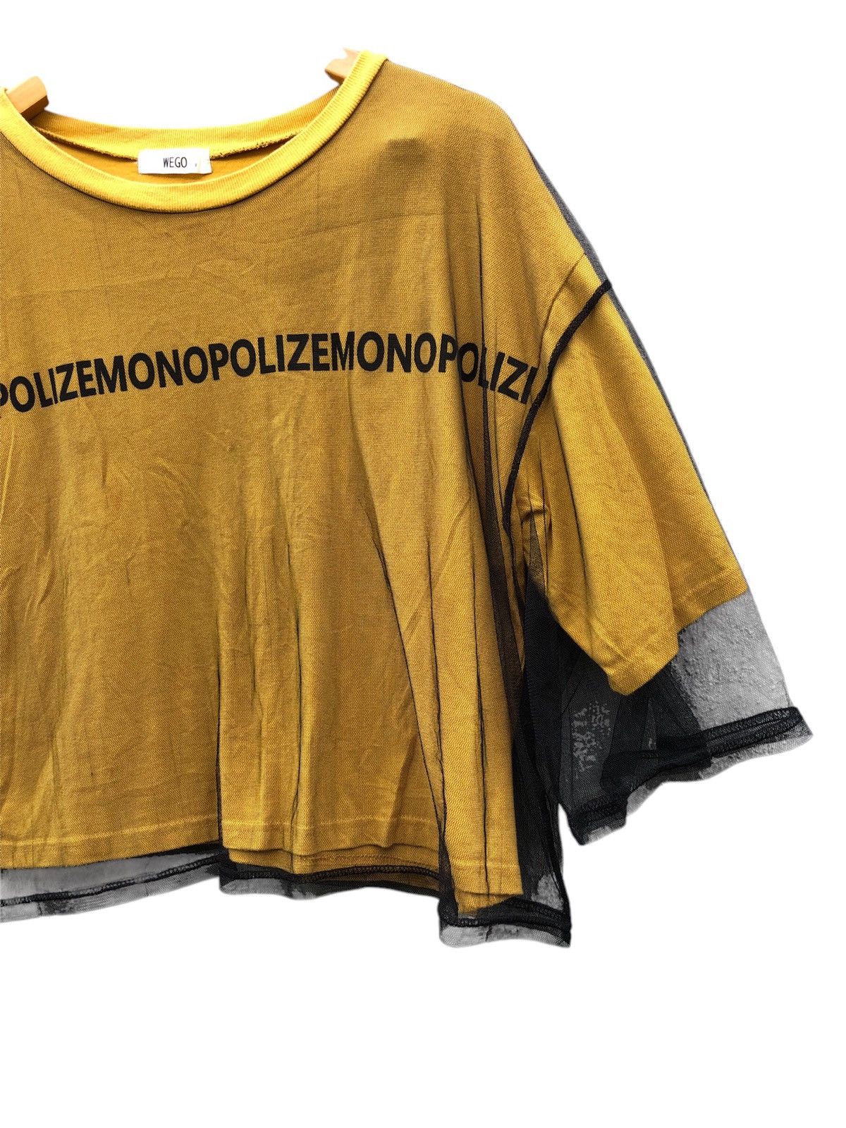 Japanese Brand Mono Polize Lace Transparent Boxy Cropped Shirt Size US M / EU 48-50 / 2 - 4 Thumbnail