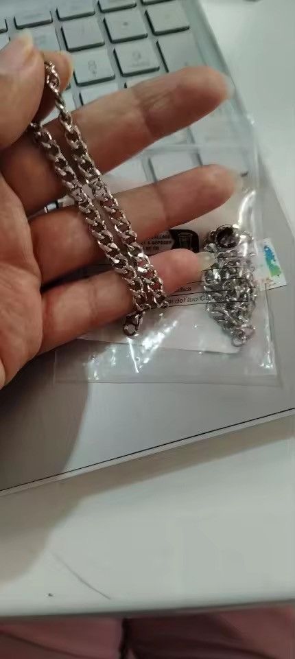 Japanese Brand 5 mm Cuban Link Bracelet - 18 cm Stainless Steel Curb Chain Size ONE SIZE - 5 Thumbnail