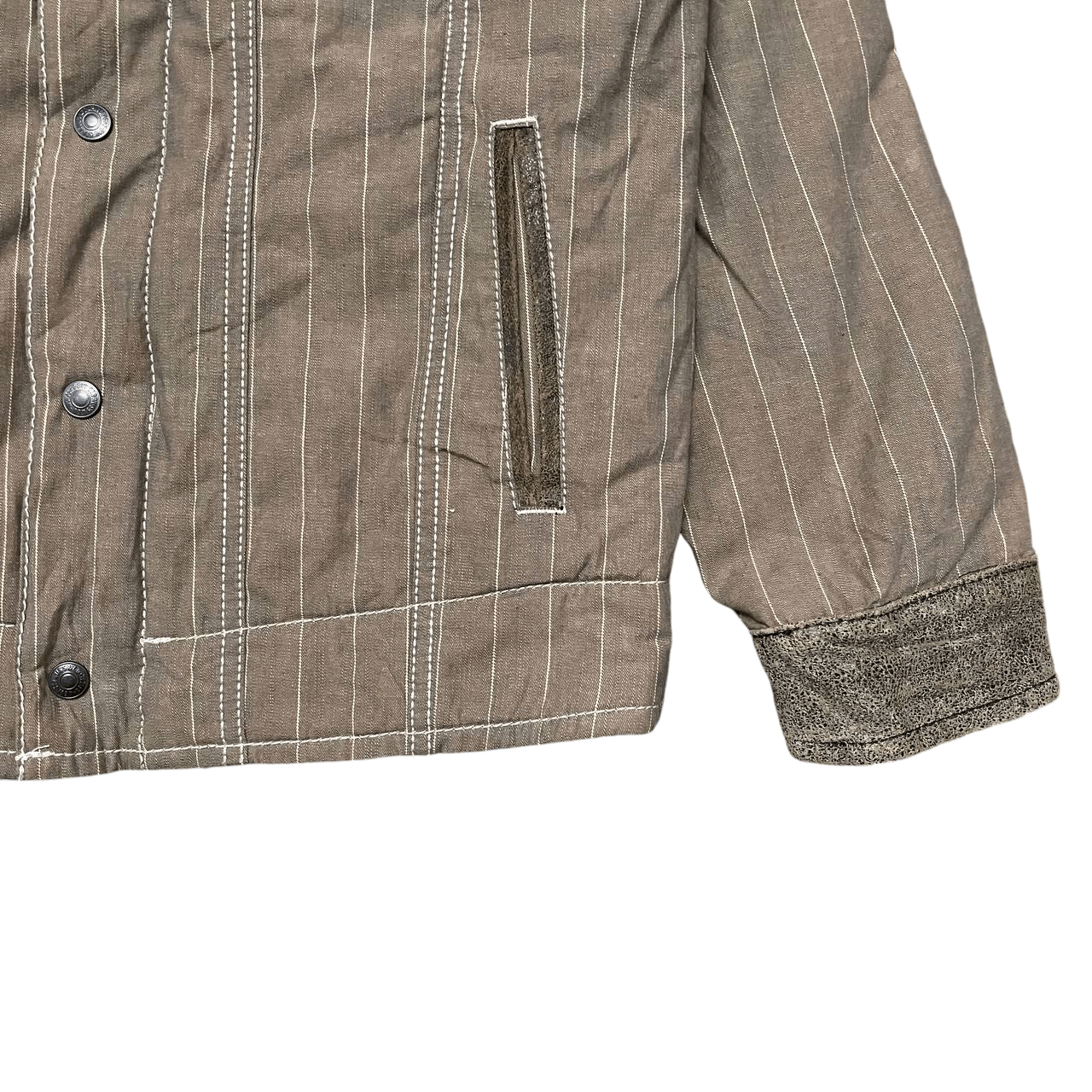 Levi's Vintage Levis Trucker Puffer Jacket Leather Shoulder Size US M / EU 48-50 / 2 - 4 Thumbnail