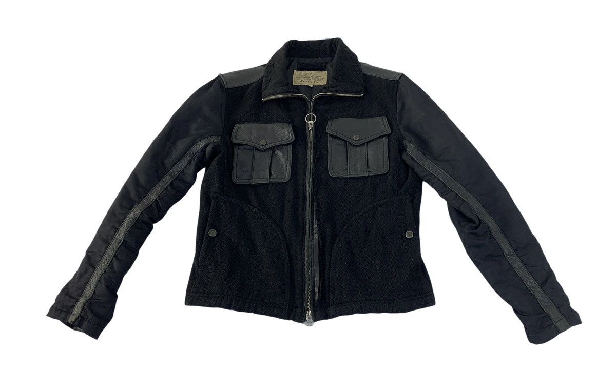 Avirex Vintage Avirex Ltd Military Leather Wool Flight Full Zip Size US S / EU 44-46 / 1 - 1 Thumbnail